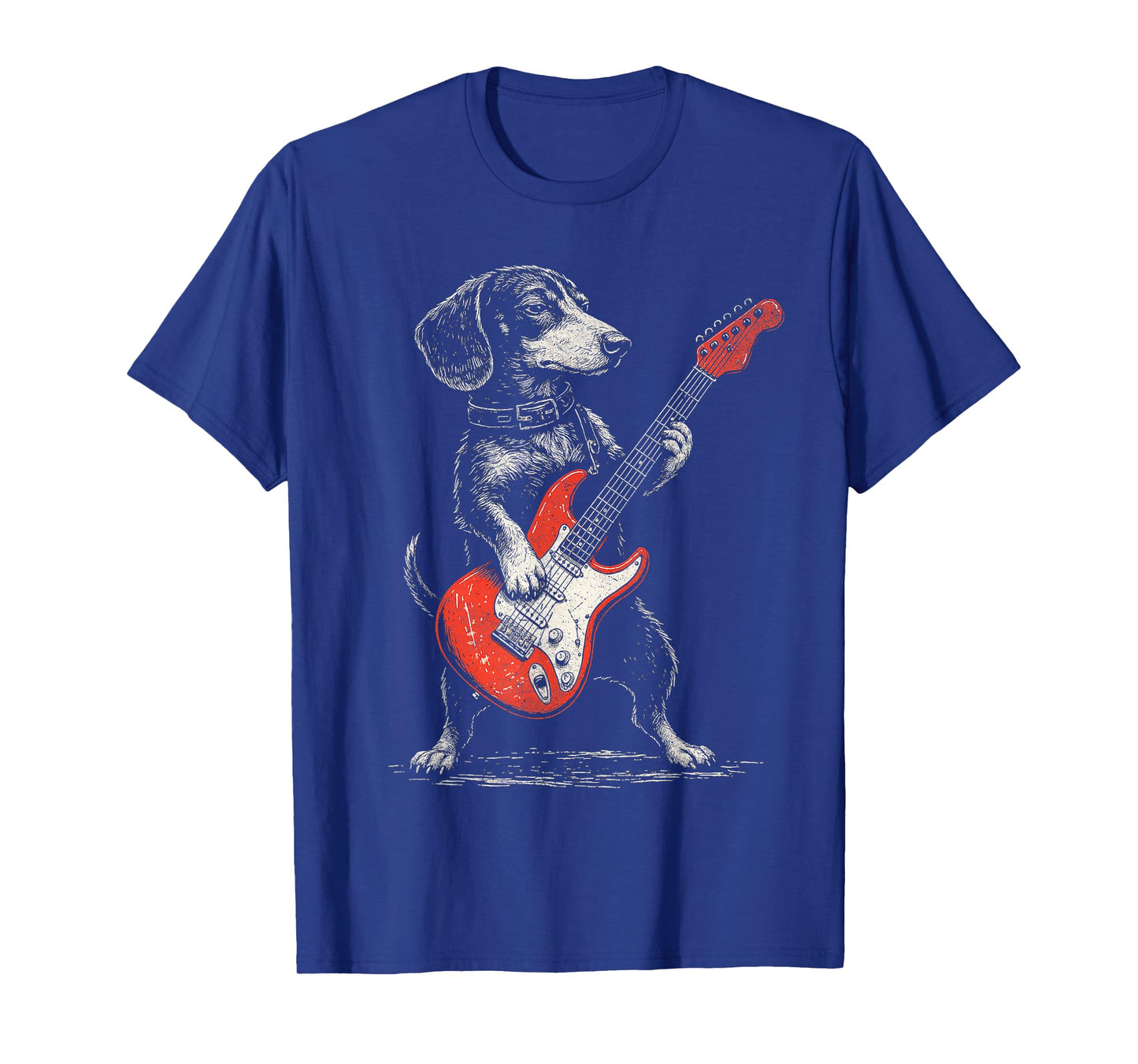 Rockin Vintage Dachshund Weenie with Guitar Gifts T-Shirt