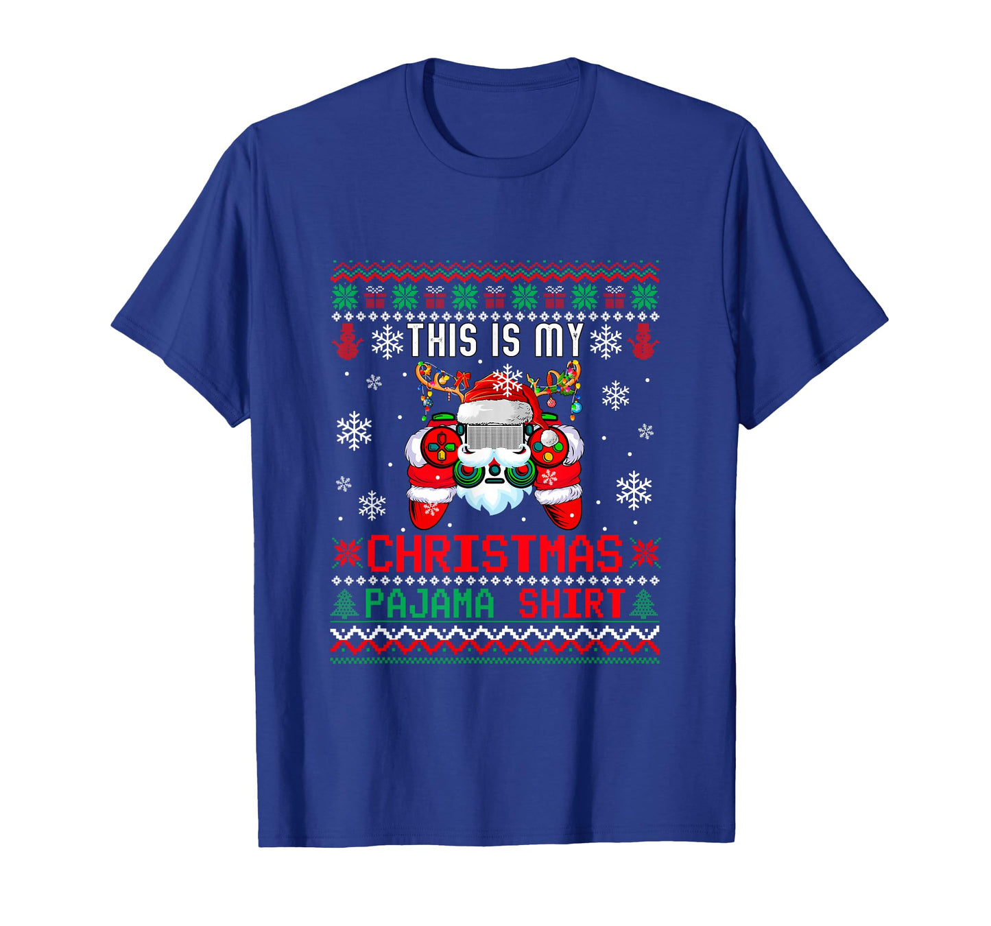 My Christmas Pajama Shirt Sweater Santa Game Controller T-Shirt