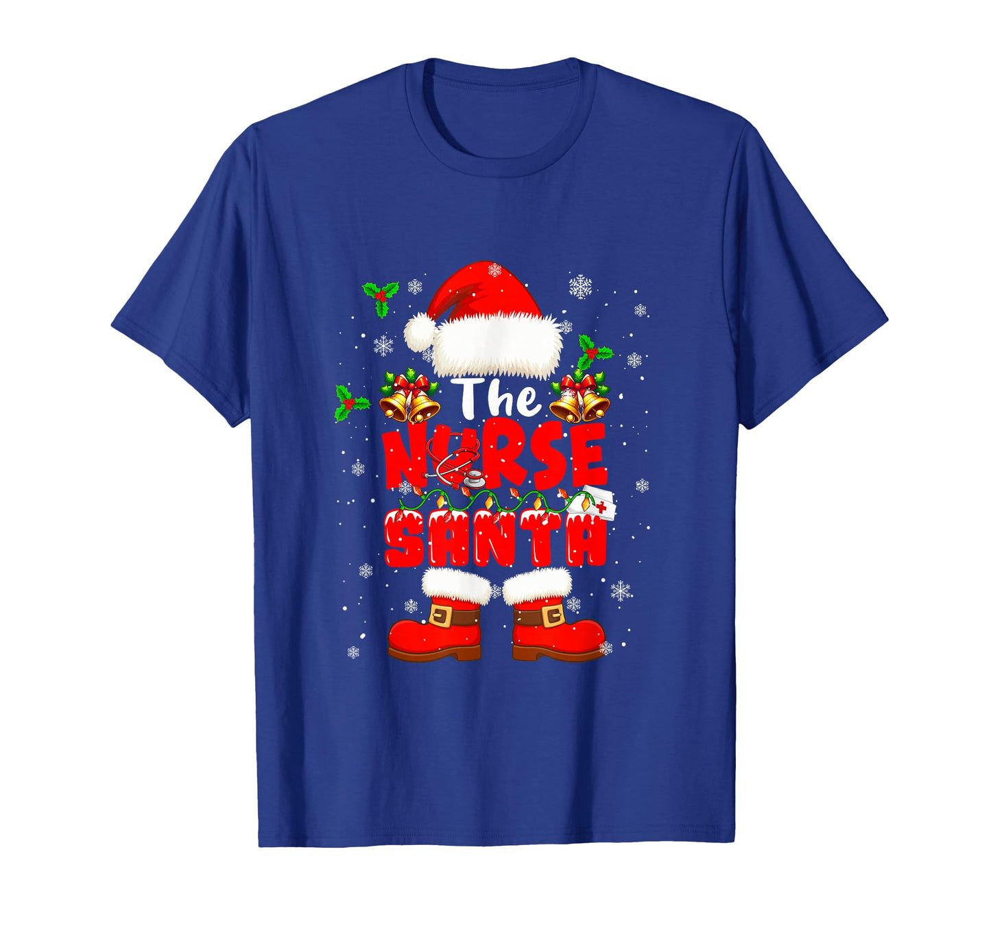 The Nurse Santa Christmas Colorful Costume Job Team T-Shirt