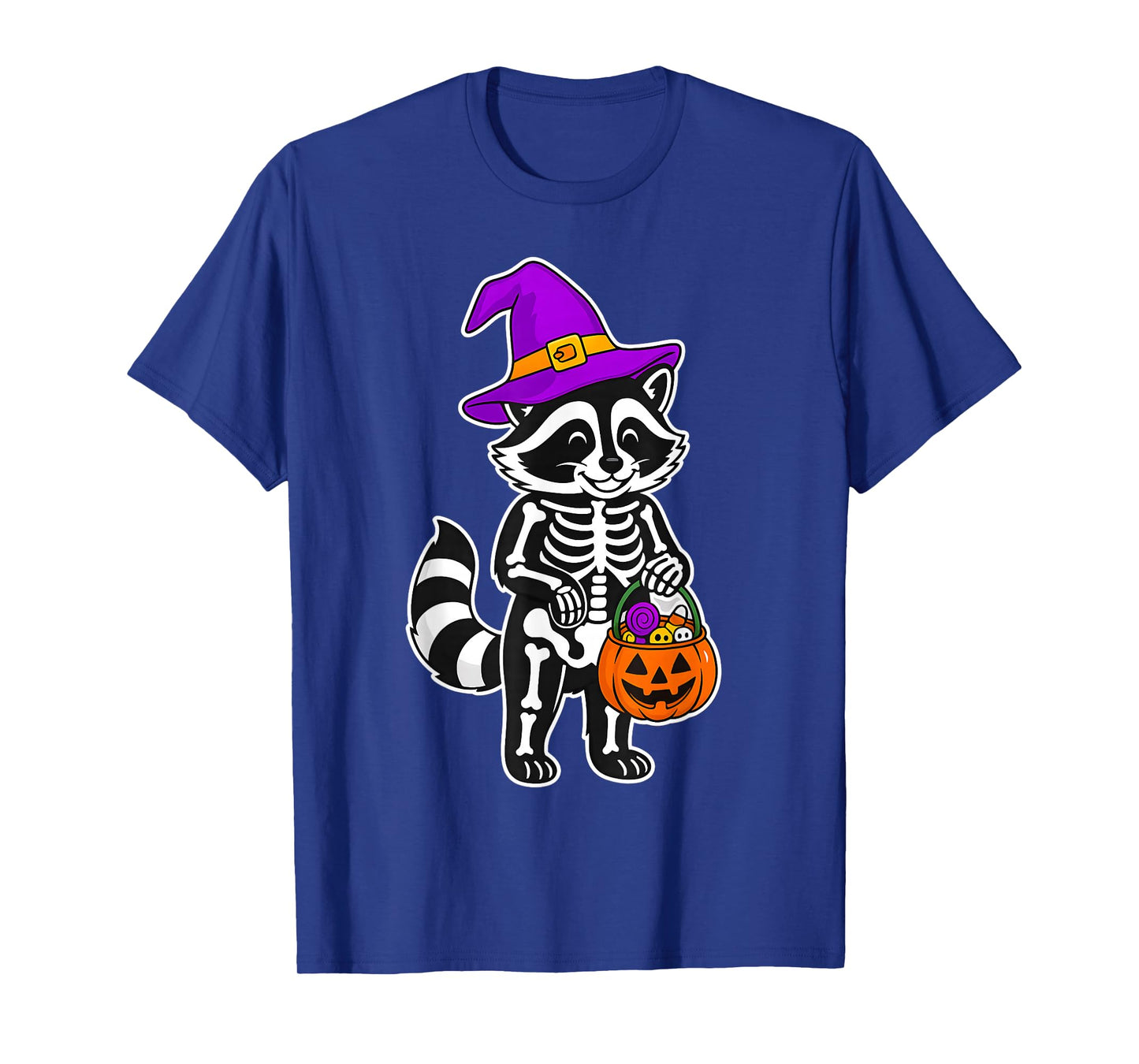 Funny Racoon Skeleton Halloween Spooky Trick or Treat T-Shirt