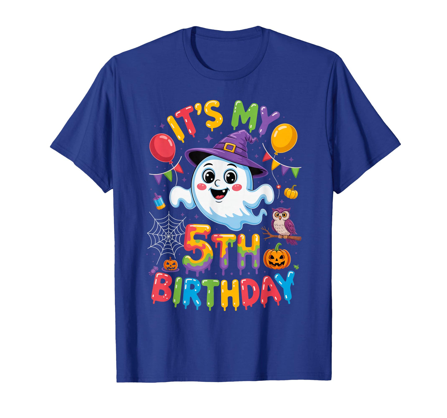It’s My 5th Birthday Ghost Halloween Outfit for Kids Party T-Shirt