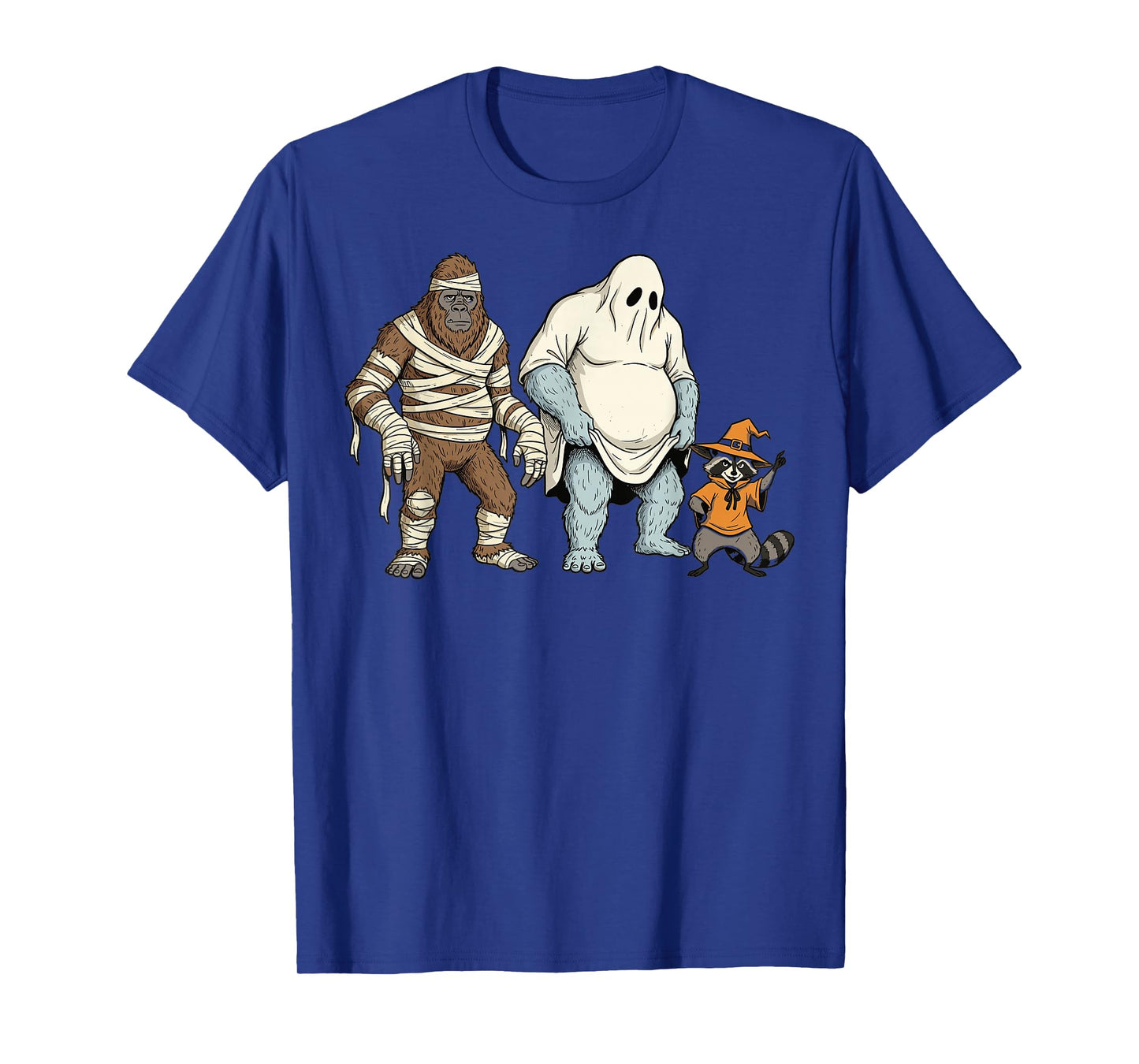 Funny Halloween Bigfoot Yeti Raccoon Costume Party T-Shirt