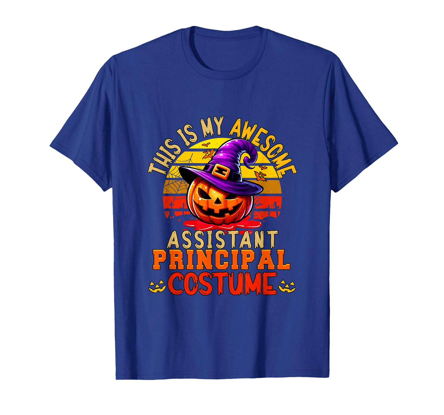Vintage My Awesome Assistant Principal Horror Carved Pumpkin T-Shirt