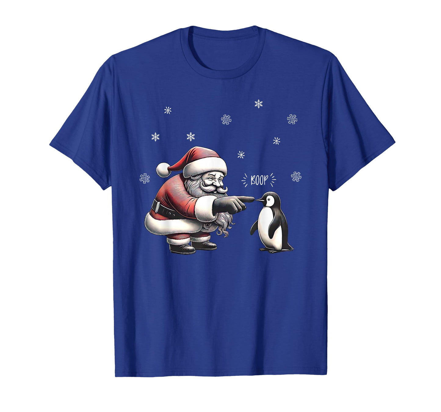Christmas Santa Boop Penguin Xmas Penguins Sea Animal Lover T-Shirt