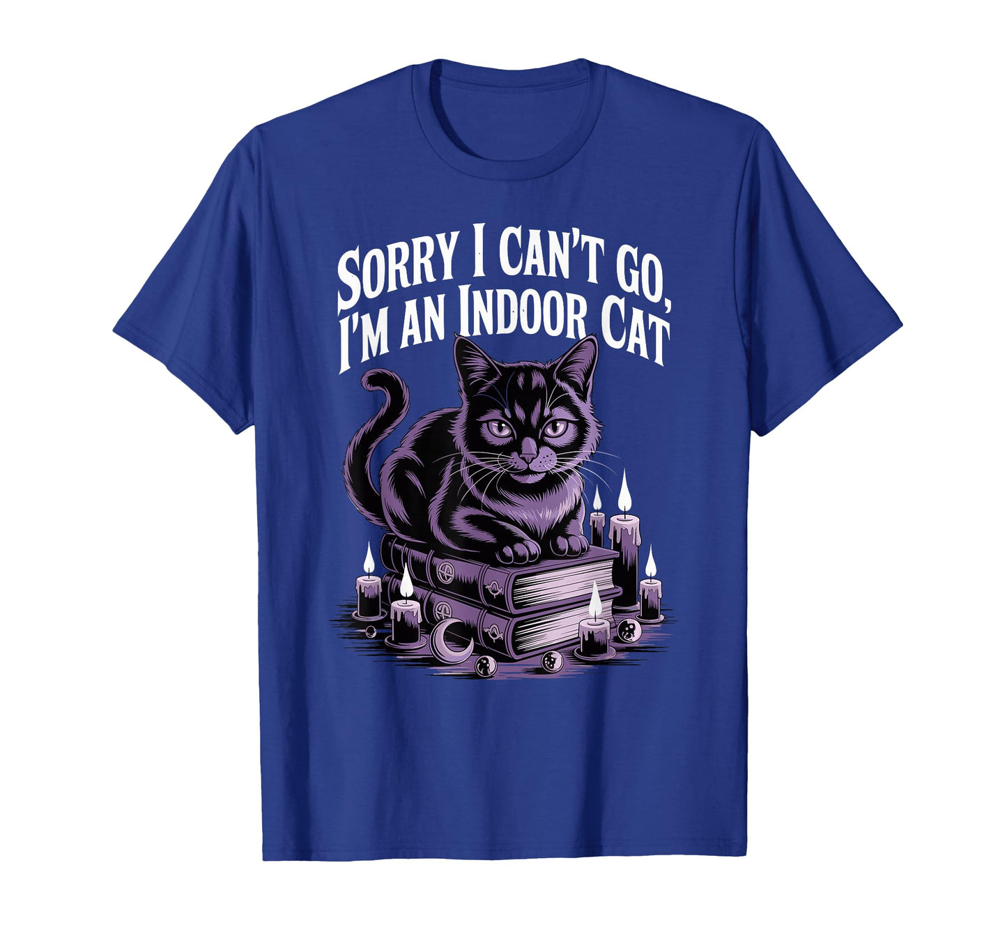 I'm an Indoor Cat, Cute Witch Kitten with Books and Candles T-Shirt