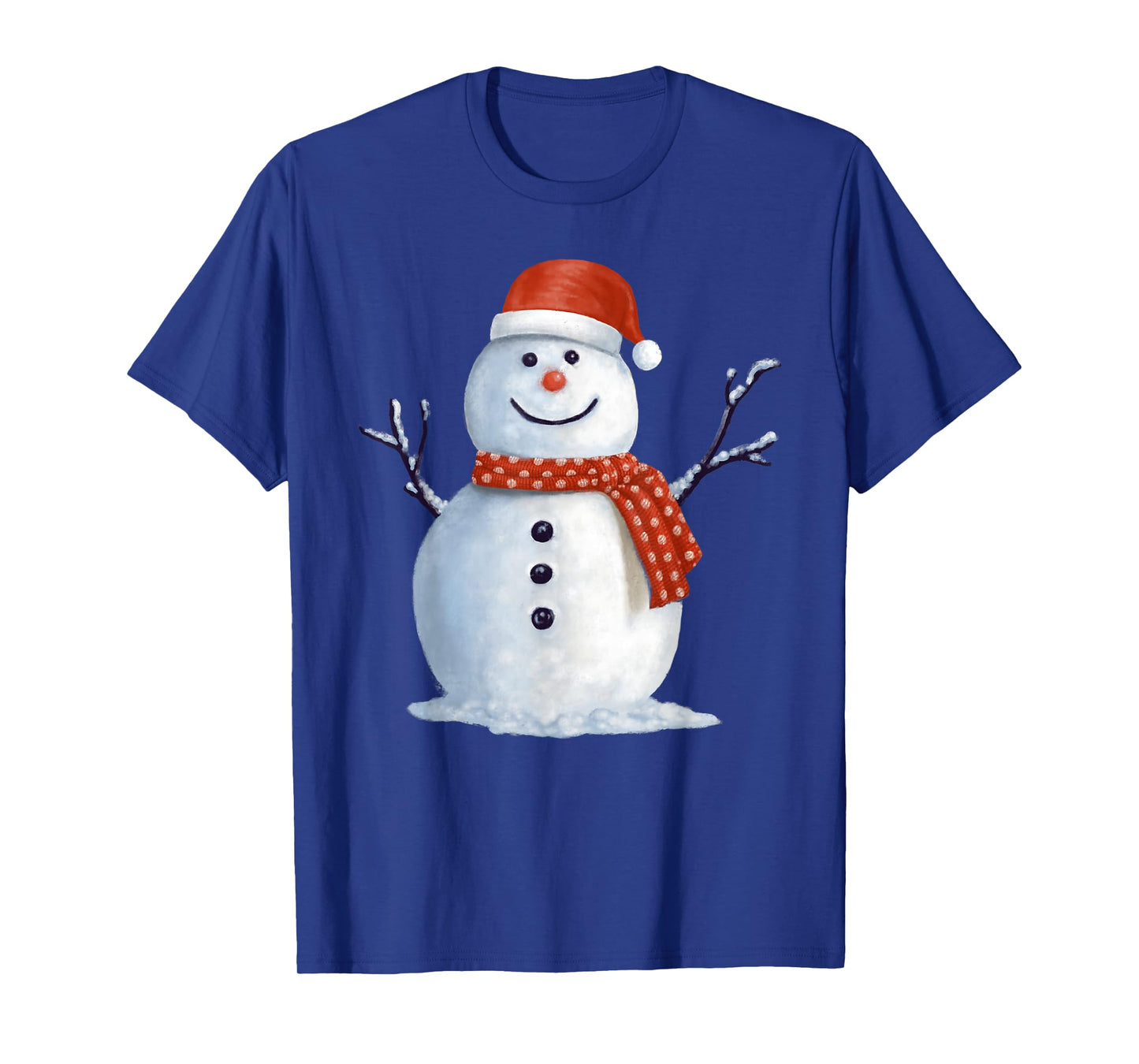 Snowman in Santa Hat Cozy Holiday Seasons T-Shirt