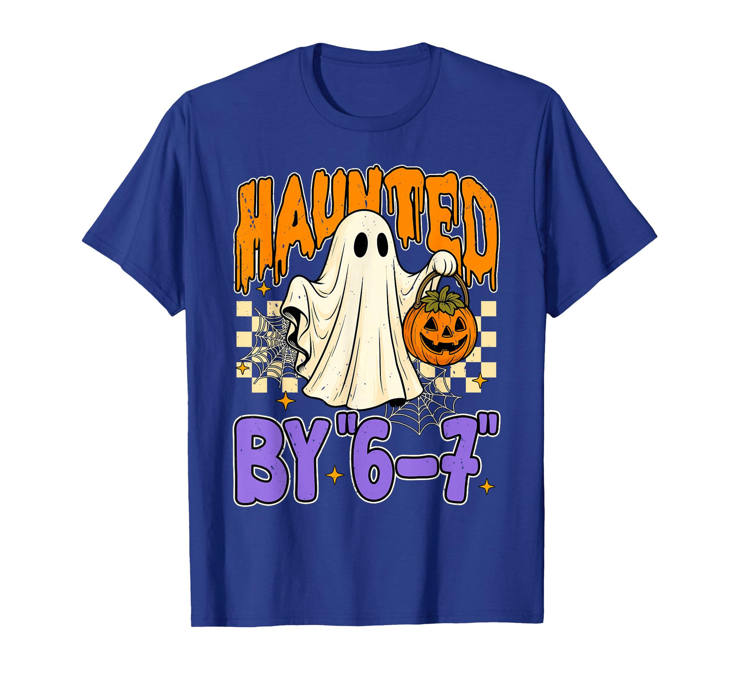 67 Meme Halloween Haunted- Funny Ghost and Pumpkin Halloween T-Shirt