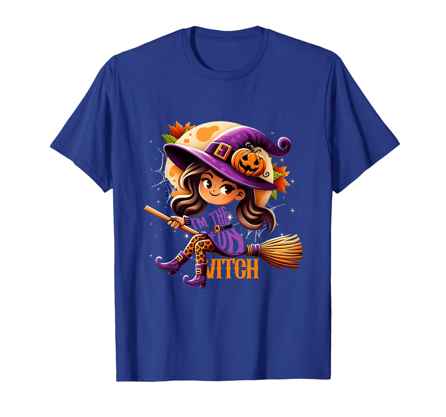 Chibi Kawaii Im The Fun Witch Riding Broomstick Halloween T-Shirt