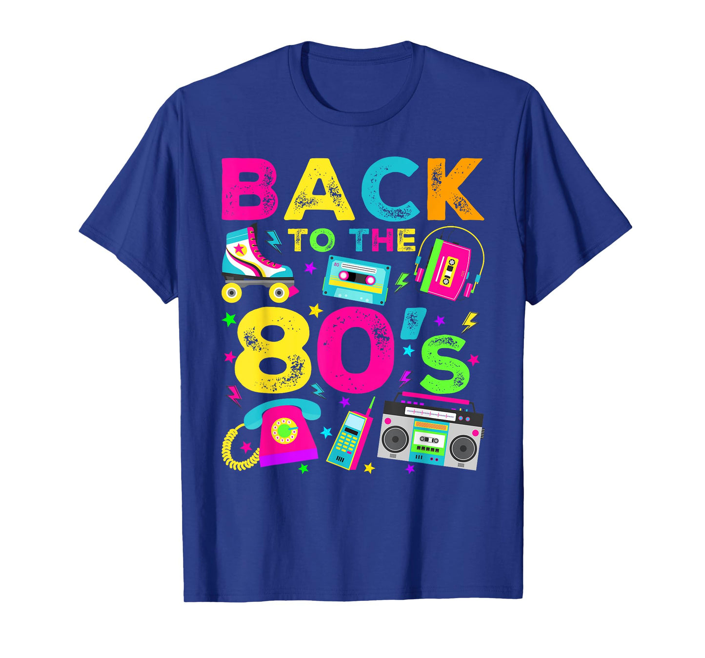 Back To 80's 1980s Vintage Style Eighties Retro Party T-Shirt