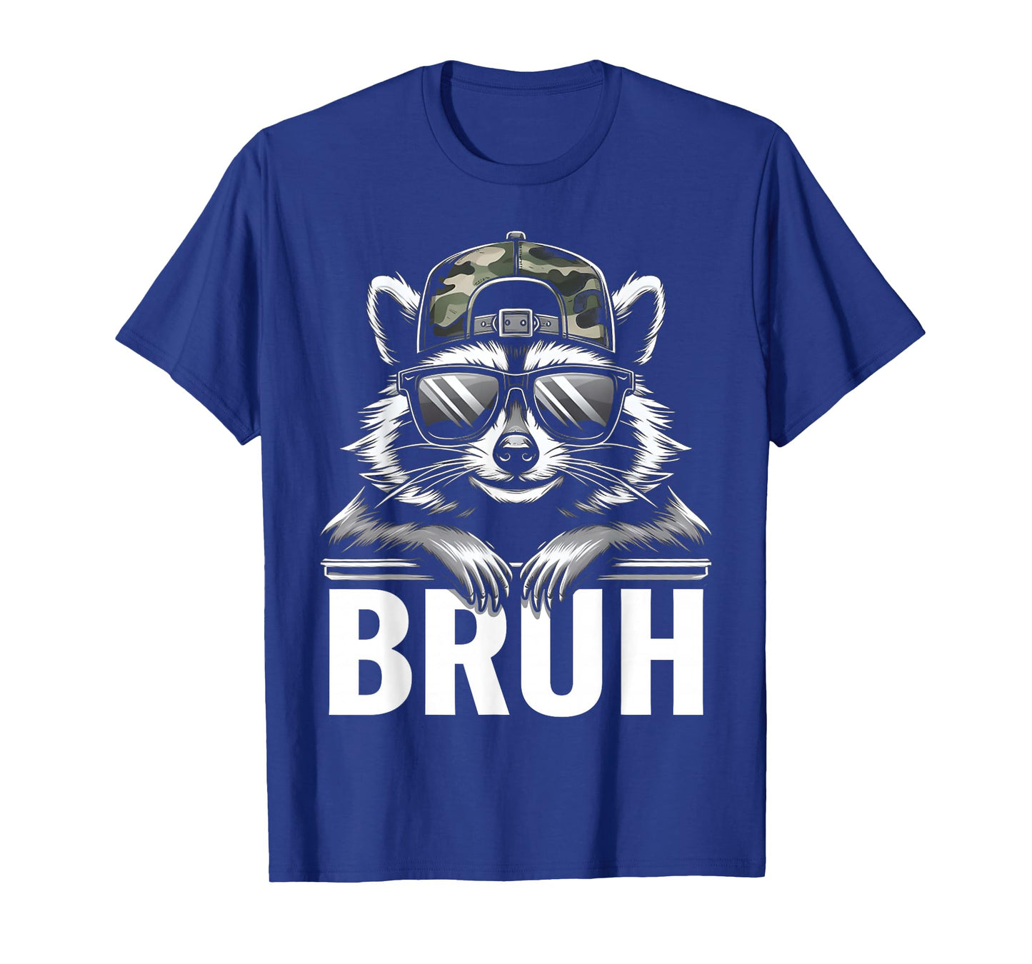 Bruh Raccoon Trash Racoon Camo Hat Youth Teens Kids Slang T-Shirt