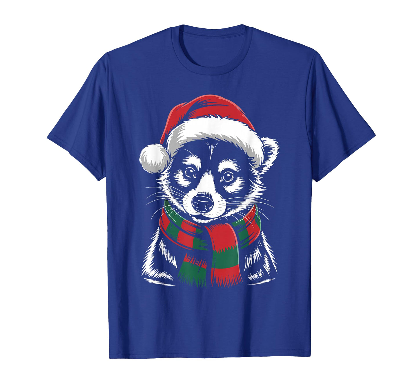 Coati Xmas Santa Hat Scarf Christmas Costume T-Shirt