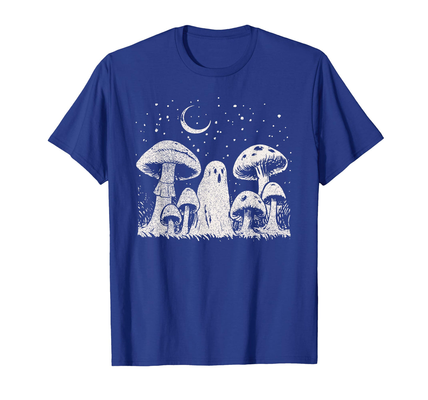 Halloween Mushroom Ghost Vintage Grunge 90 Aesthetic Graphic T-Shirt