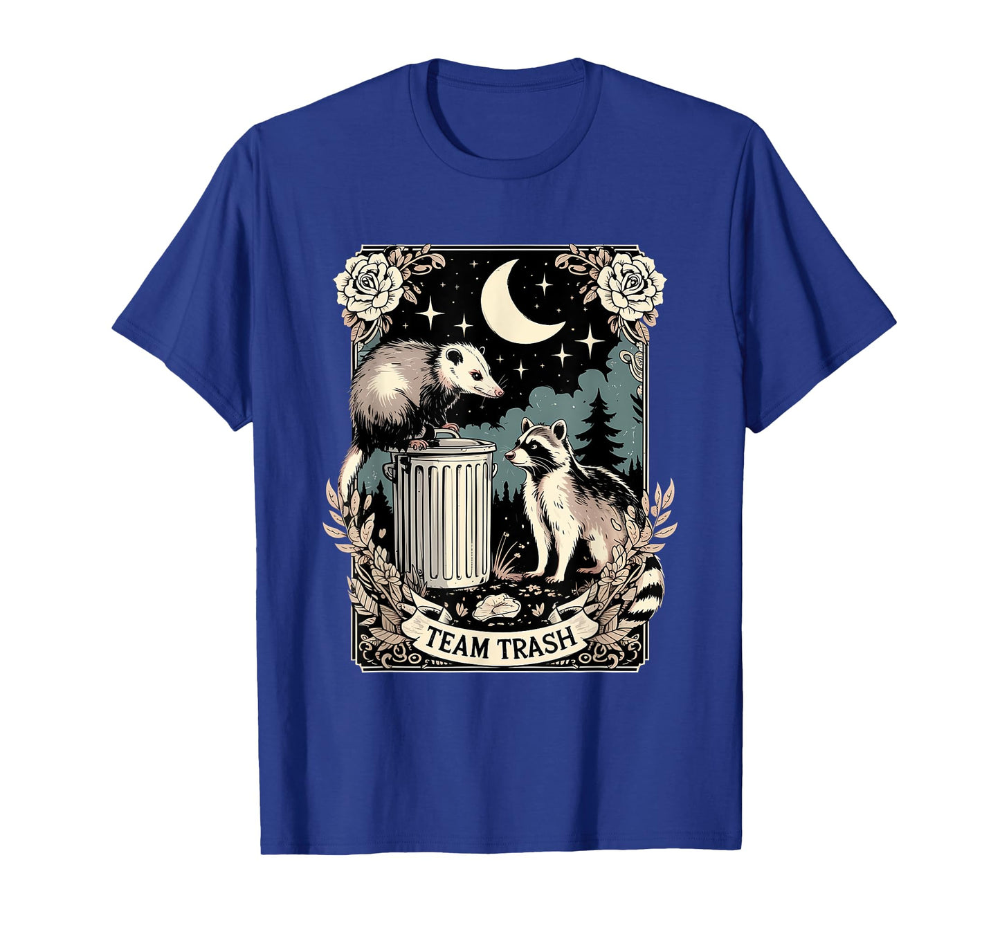 Team Trash Raccoon Possum Vintage Tarot Card Funny Racoon T-Shirt