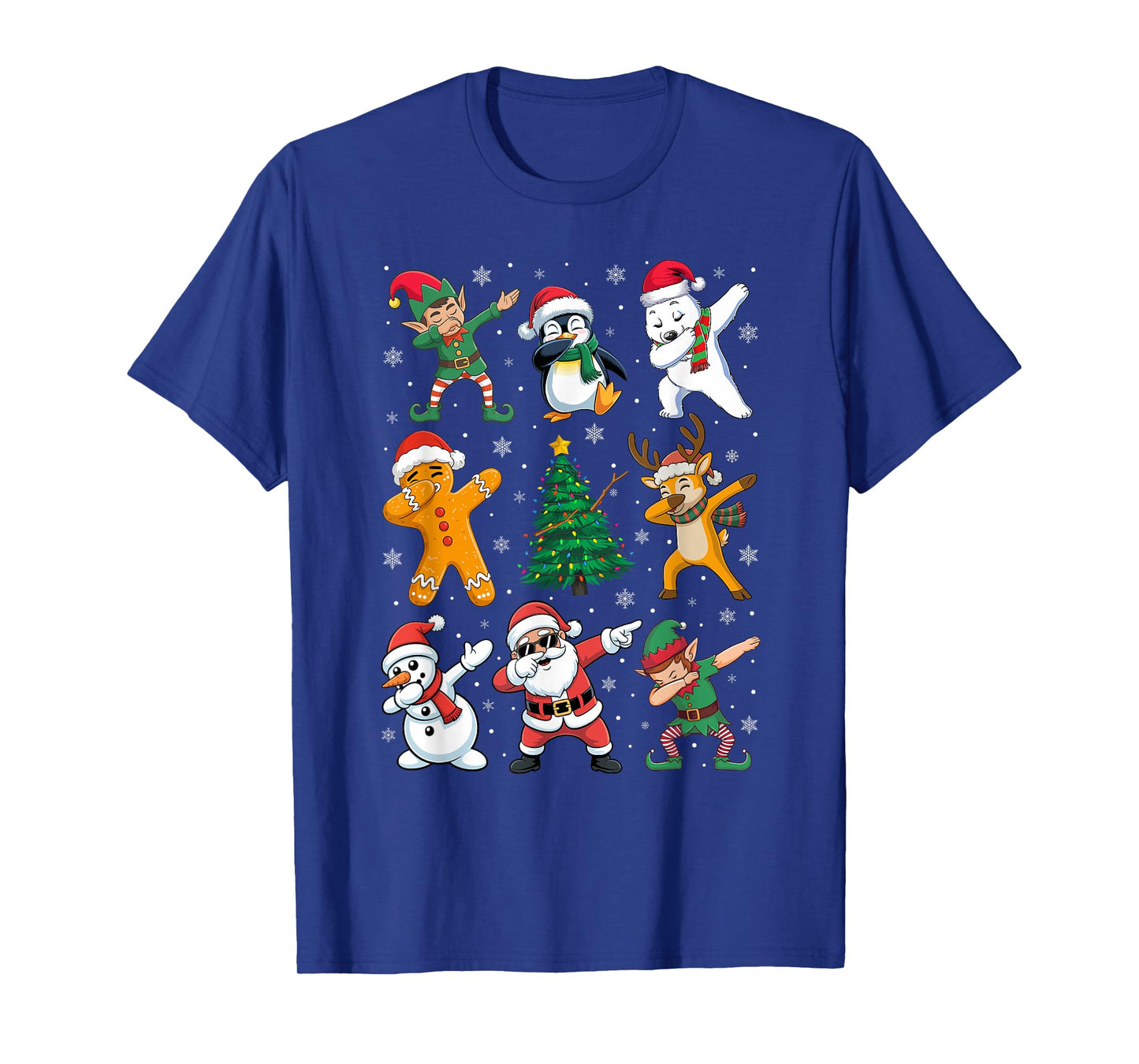 Christmas Squad Dabbing Santa Elf Family Matching Pajamas T-Shirt