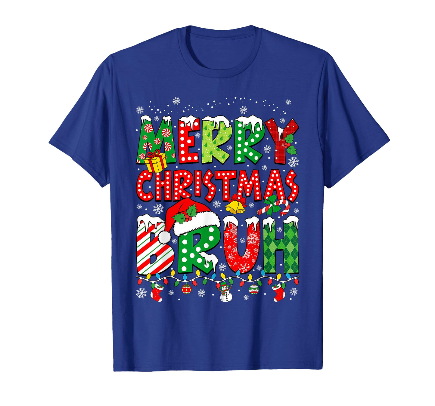 Bruh Meme Funny Saying Bro Greeting Teens Boys Men Christmas T-Shirt