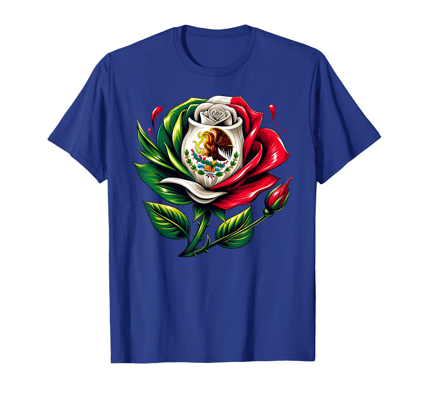 Independence Day Mexico Flag Rose Mexican Women Girls Kids T-Shirt