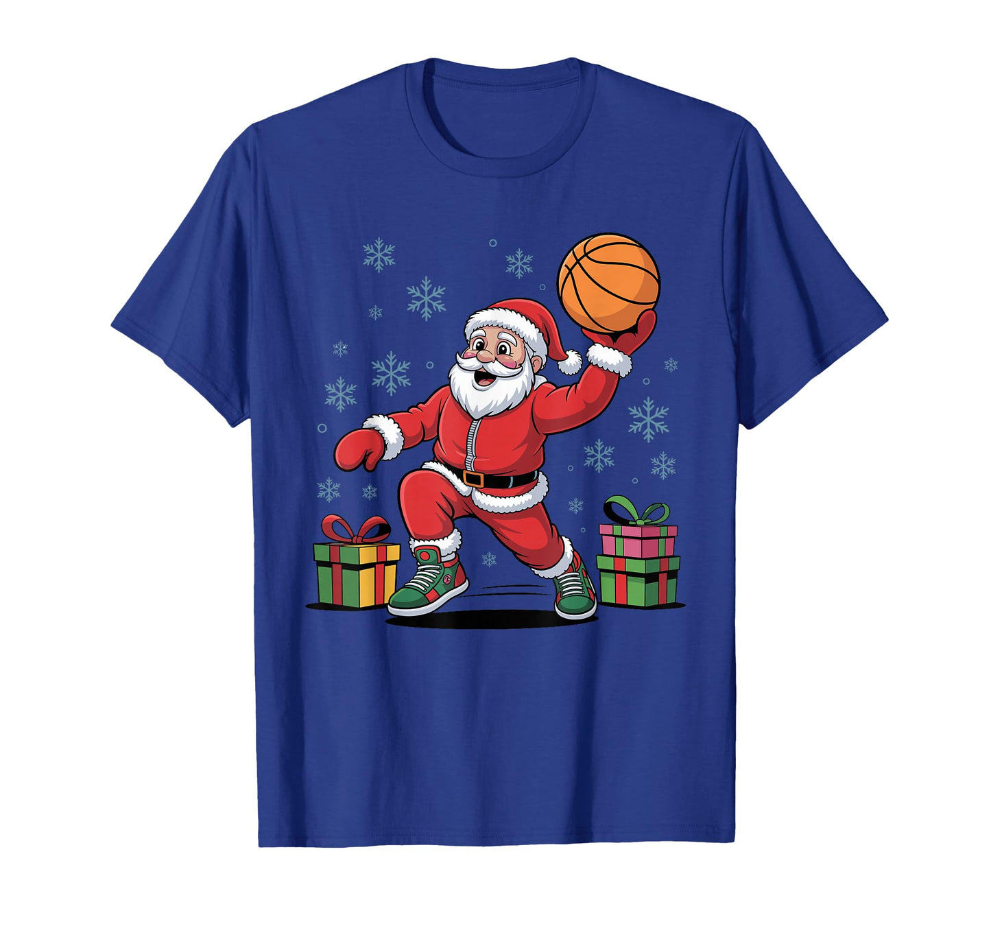 Funny Santa Playing Basketball Holiday Christmas Xmas Pajama T-Shirt