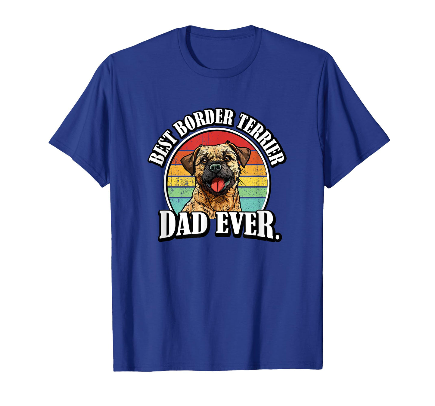Funny Retro Vintage Dad Border Terrier Lover T-Shirt