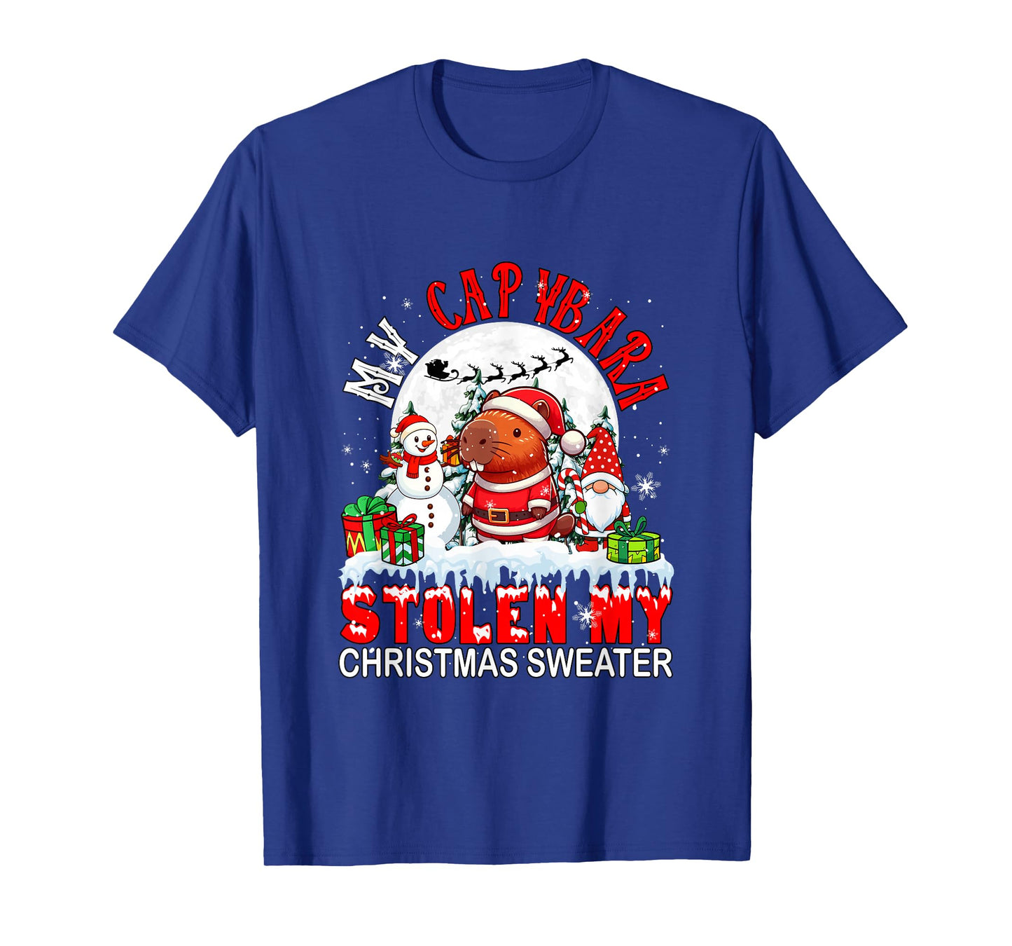 My Capybara Stolen My Christmas Sweater Santa Dog Owner T-Shirt