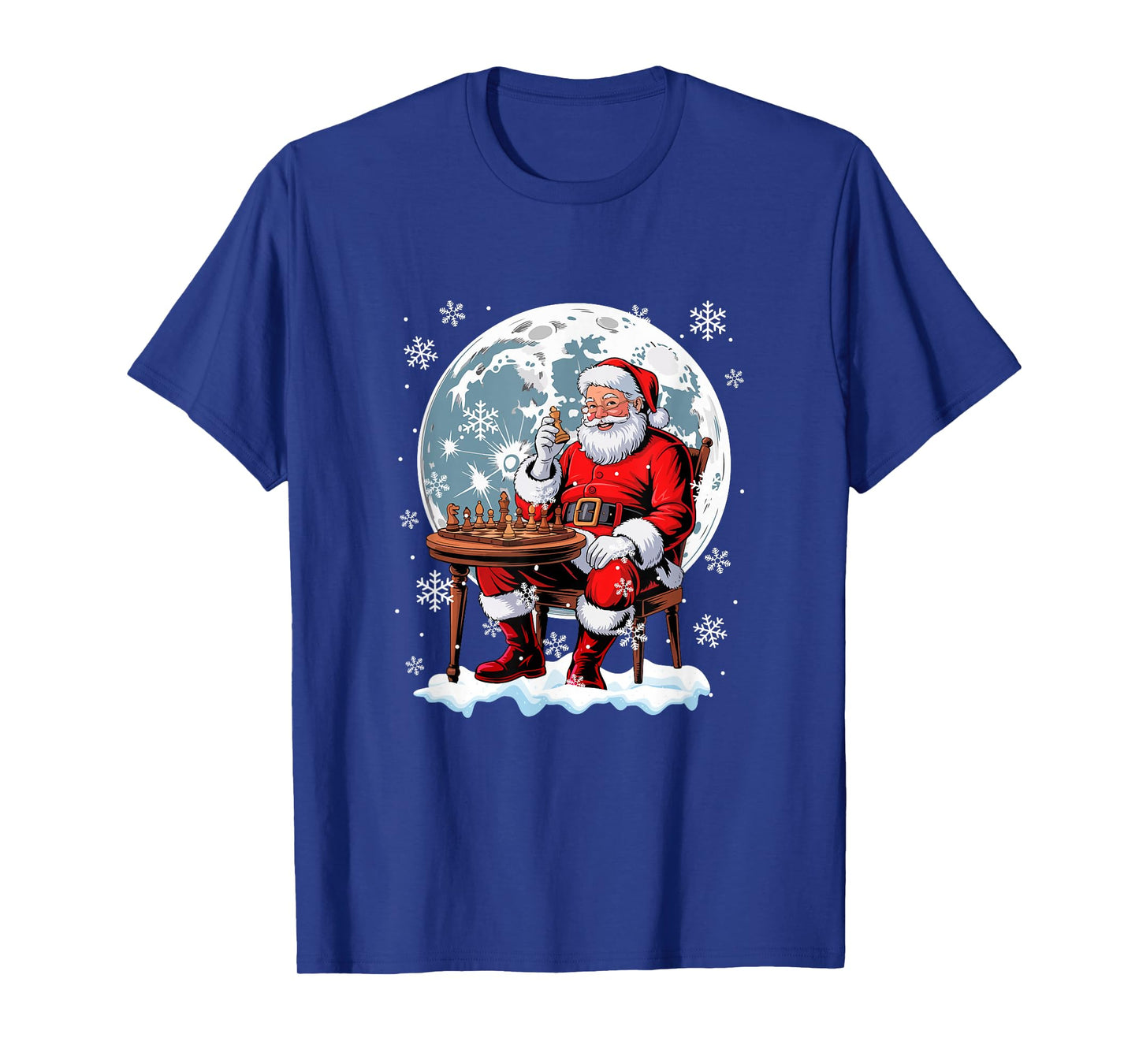 Santa Christmas Costume Playing Chess Player Lover Kids T-Shirt
