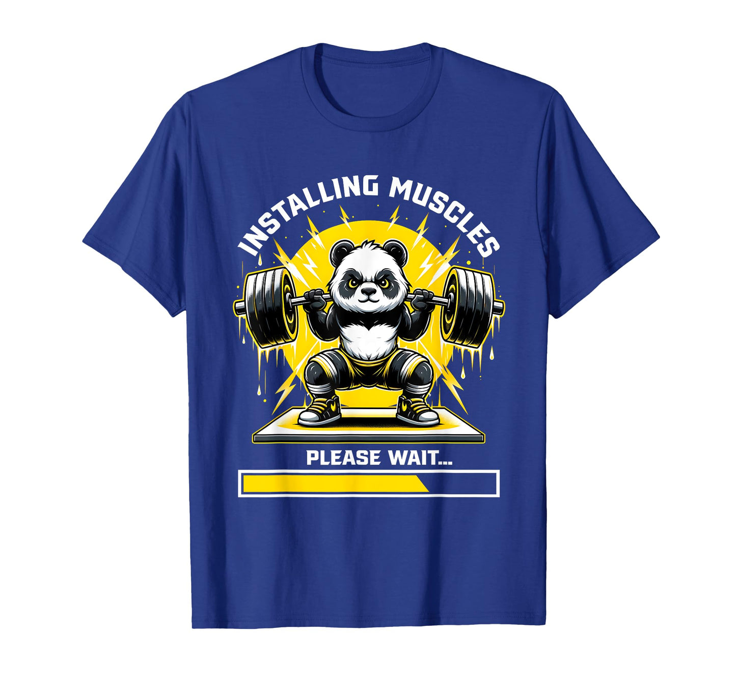 Installing Muscles... Please Wait Humorous Gym T-Shirt