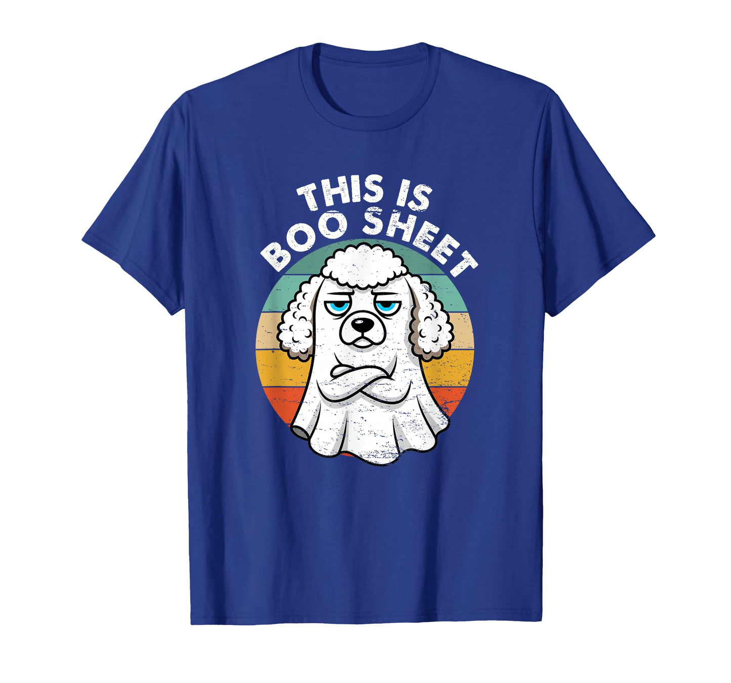 This is Boo Sheet Poodle Dog Retro Halloween Funny Dog T-Shirt