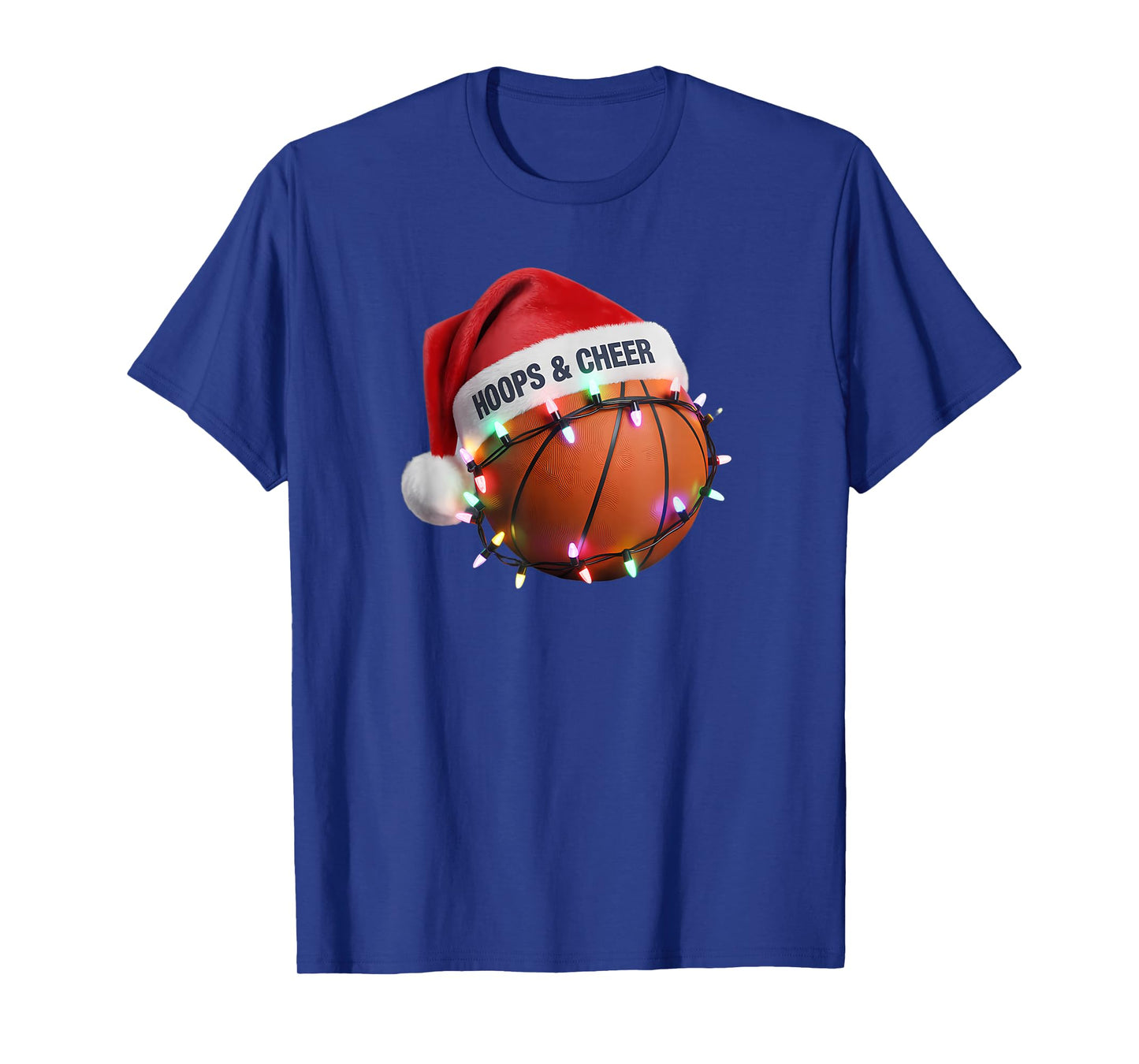 Hoops and Cheer Funny Basketball Christmas T-Shirt