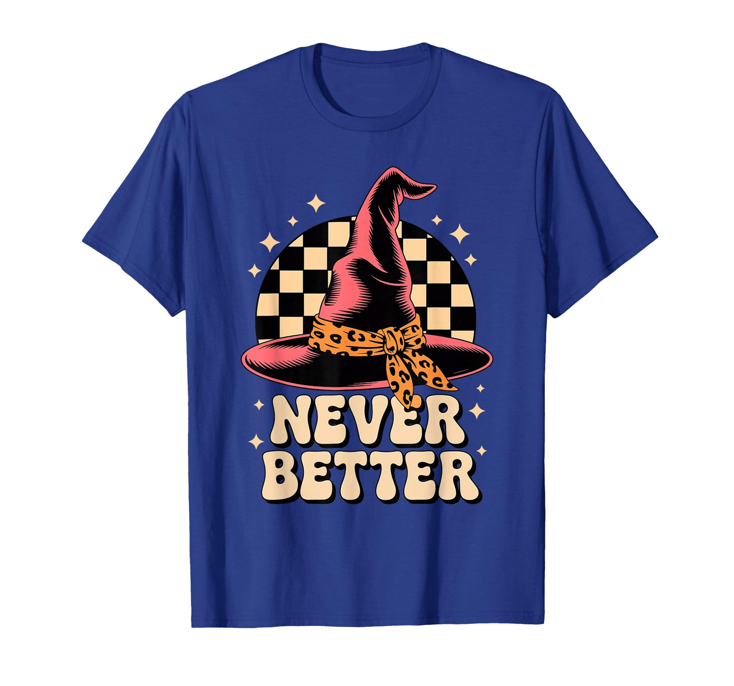 Halloween Never Better Synthwave Witch Hat T-Shirt