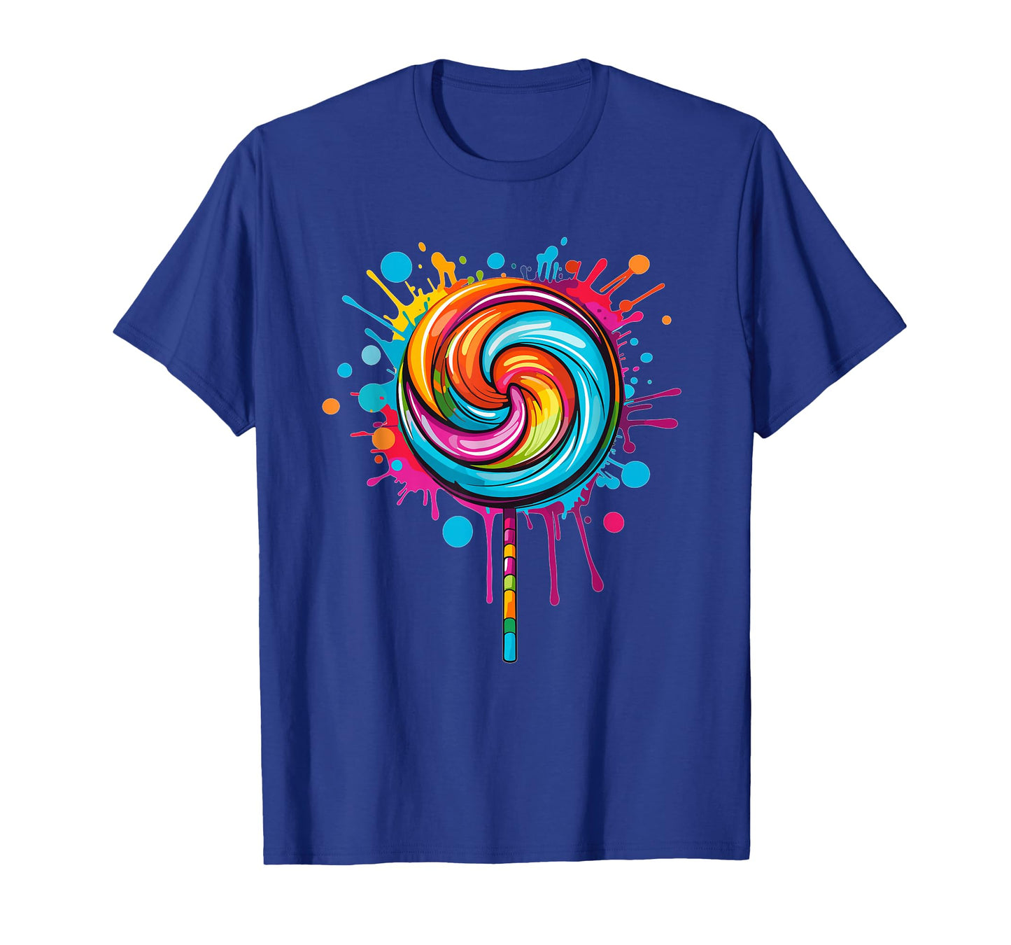 Vibrant Lollipop Swirl Color Explosion T-Shirt