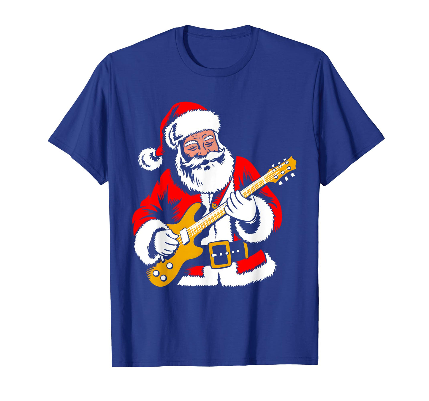 Santa Playing Guitar Rock Xmas Vibes Funny Christmas Pajama T-Shirt