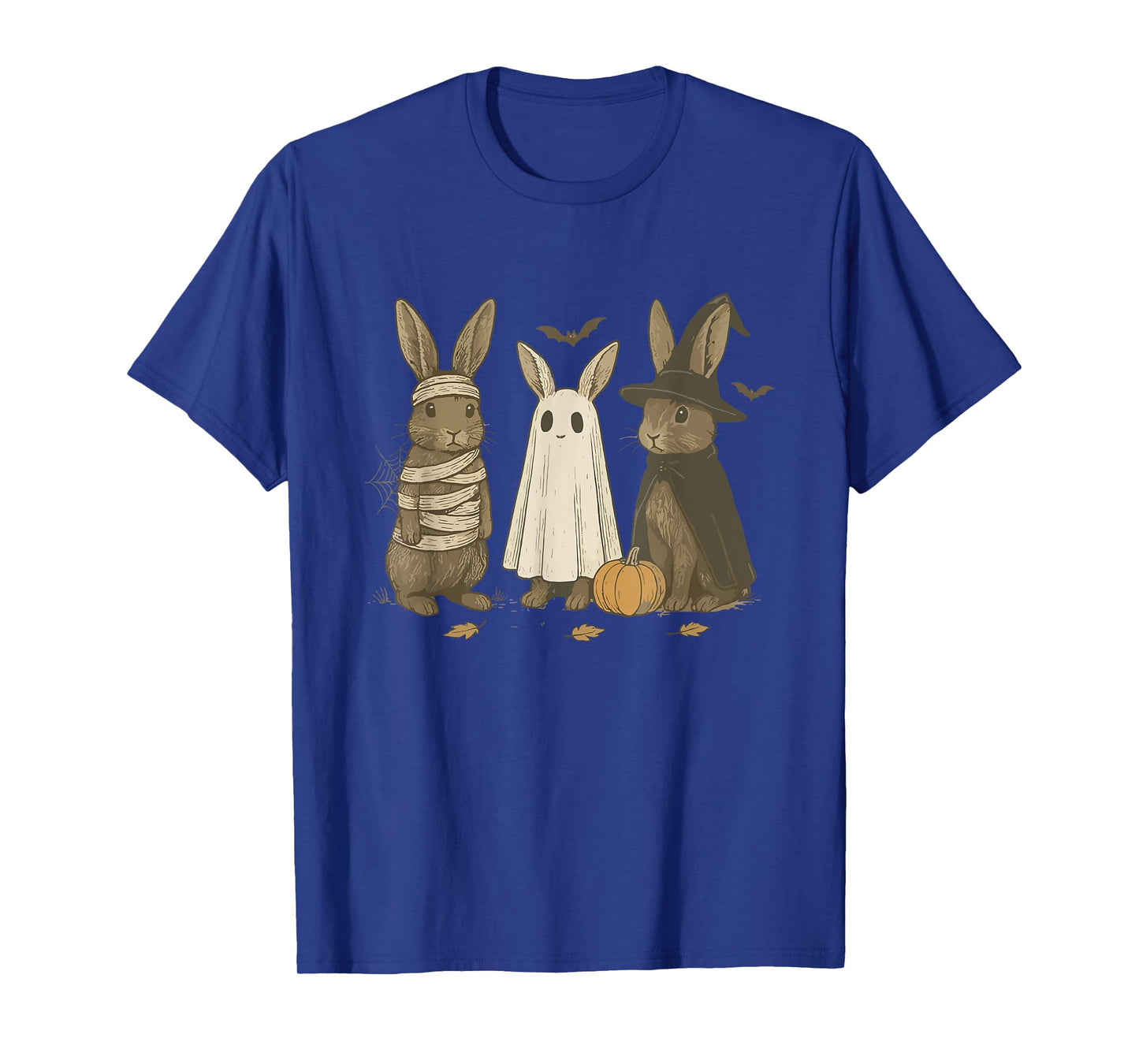Fall Rabbit Ghost Halloween Spooky Witch Bunny Rabbit Farm T-Shirt