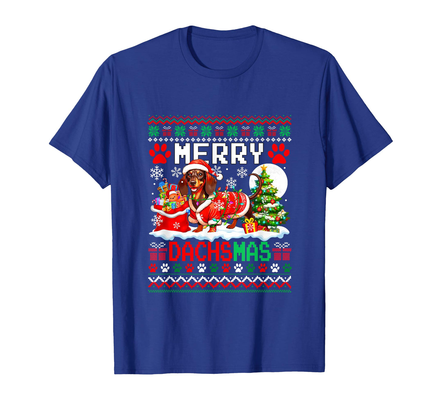 Merry Dachsmas Christmas Sweater Santa Dachshund Funny Owner T-Shirt