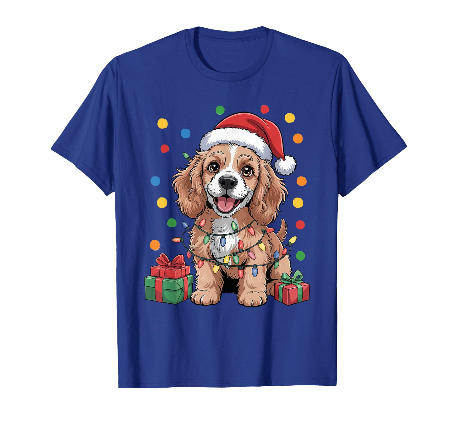 Cute Cocker Spaniel Christmas Design Funny Dog Lover Holiday T-Shirt