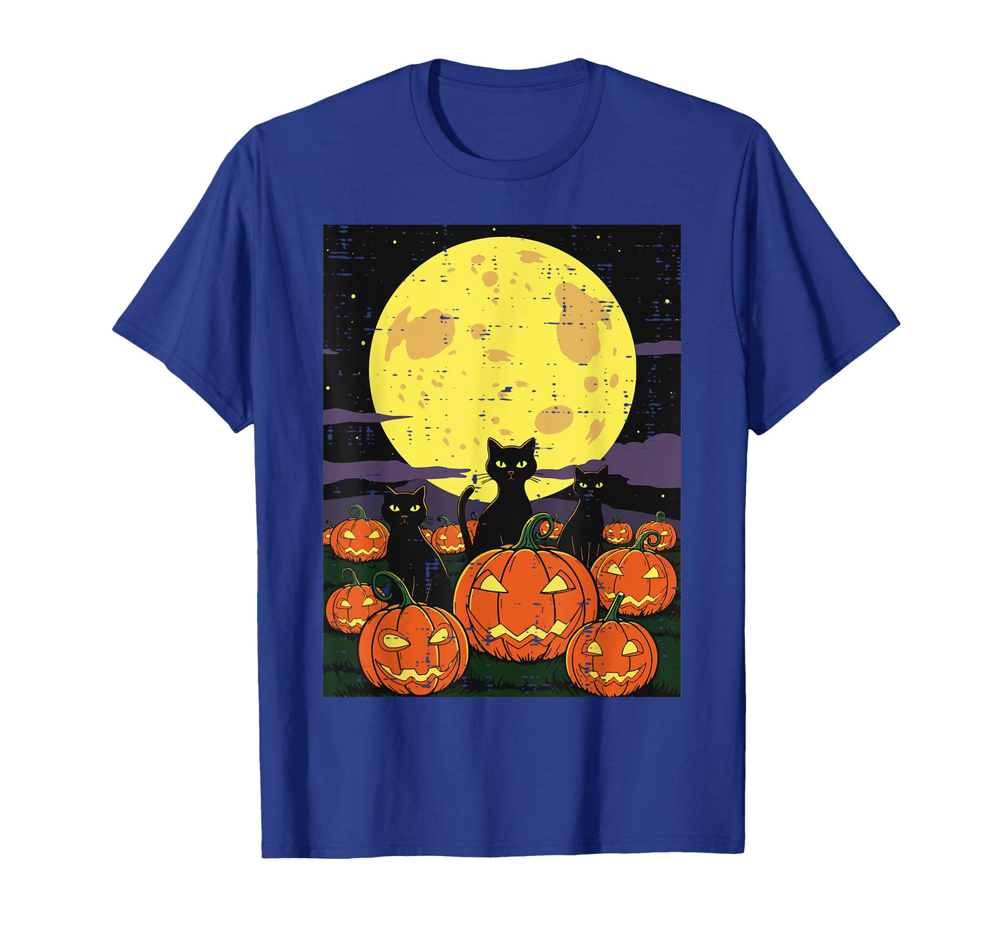 Halloween Black Cats Pumpkins Moon Costume Women Girls Kids T-Shirt