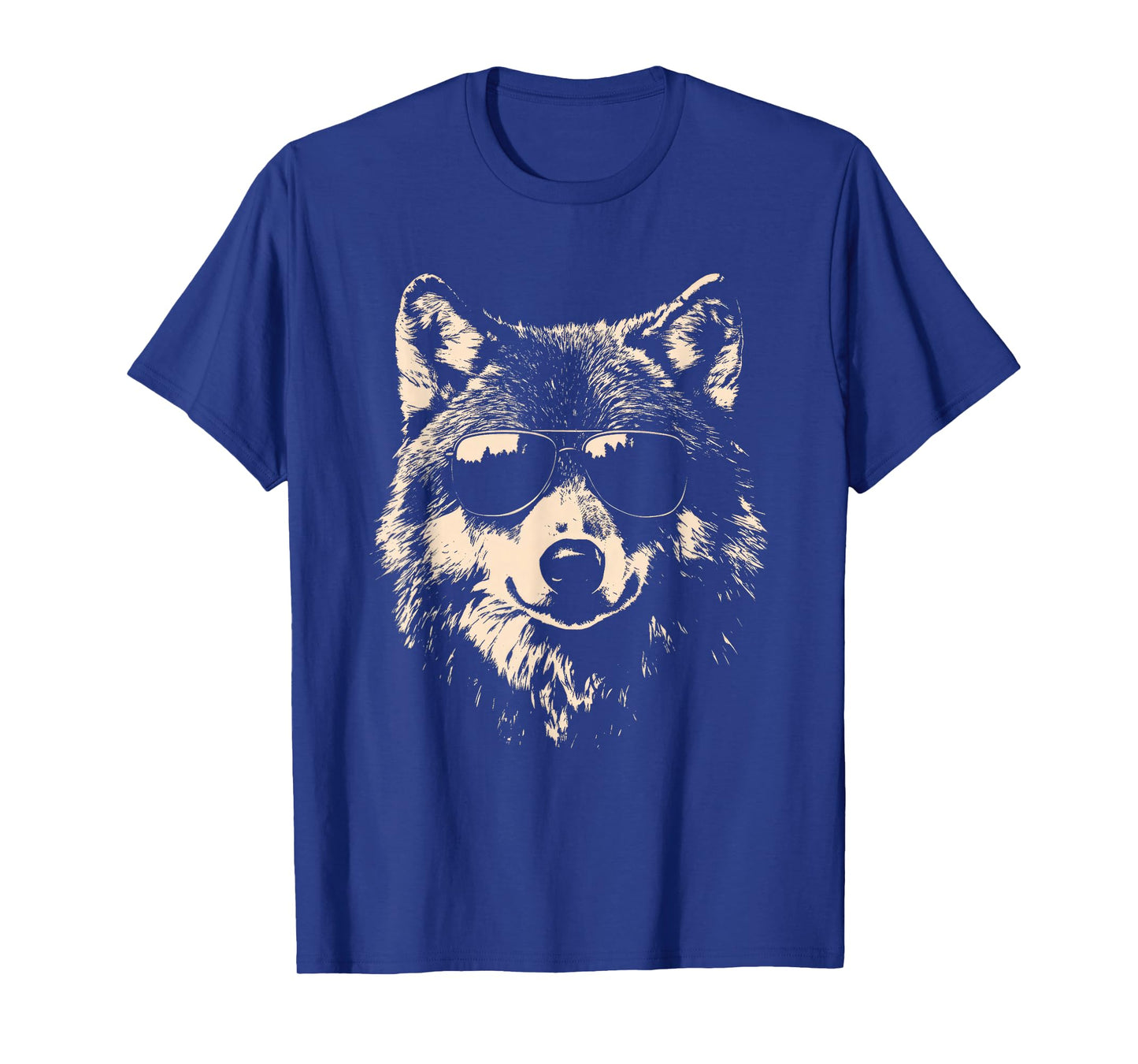 Funny Wolf Cool Rock and Roll Graphic T-Shirt