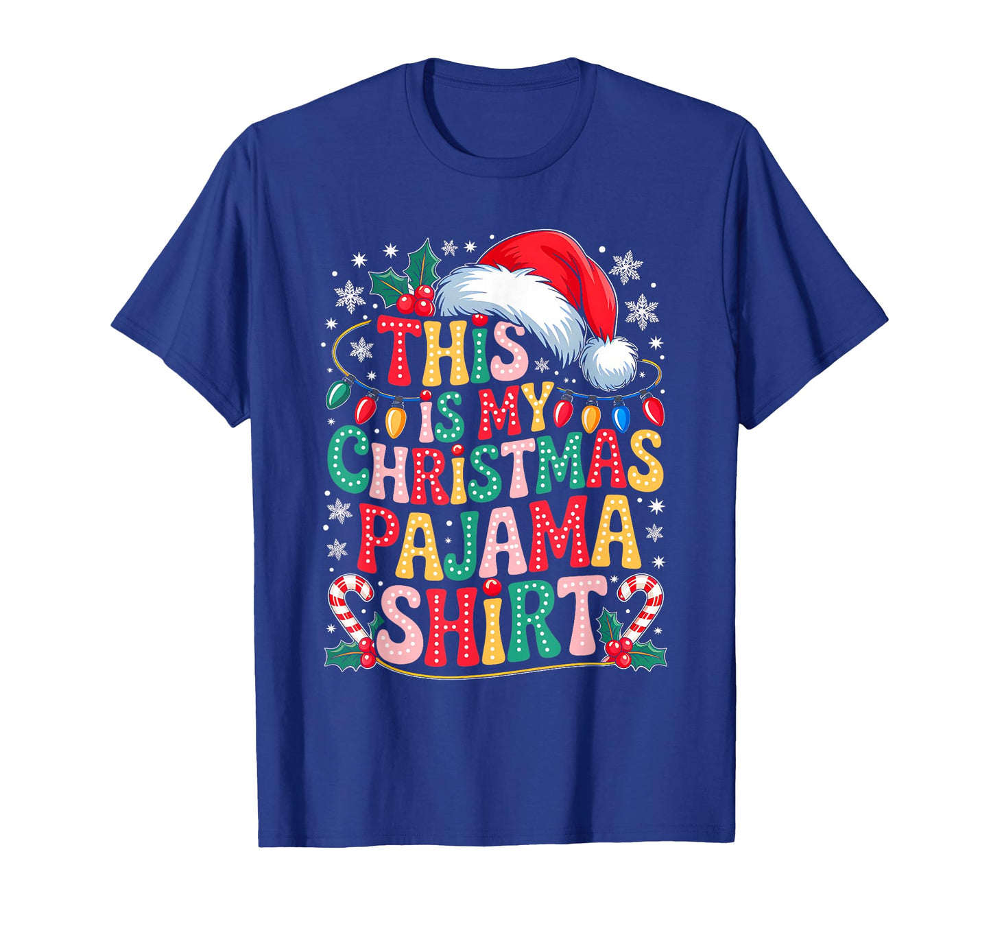 Groovy This is My Christmas Pajama Shirt Funny Xmas Family T-Shirt