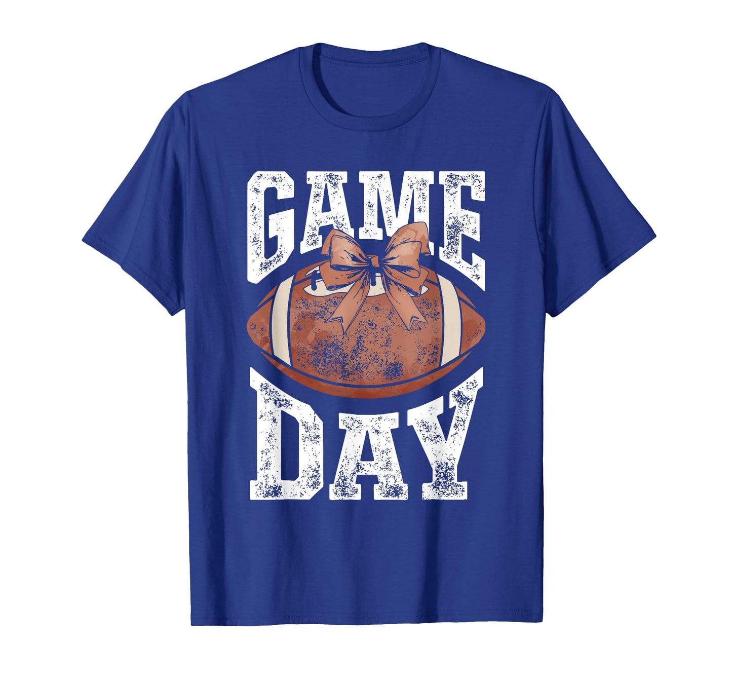 Game Day Football Season Football Bow Girls Women T-Shirt