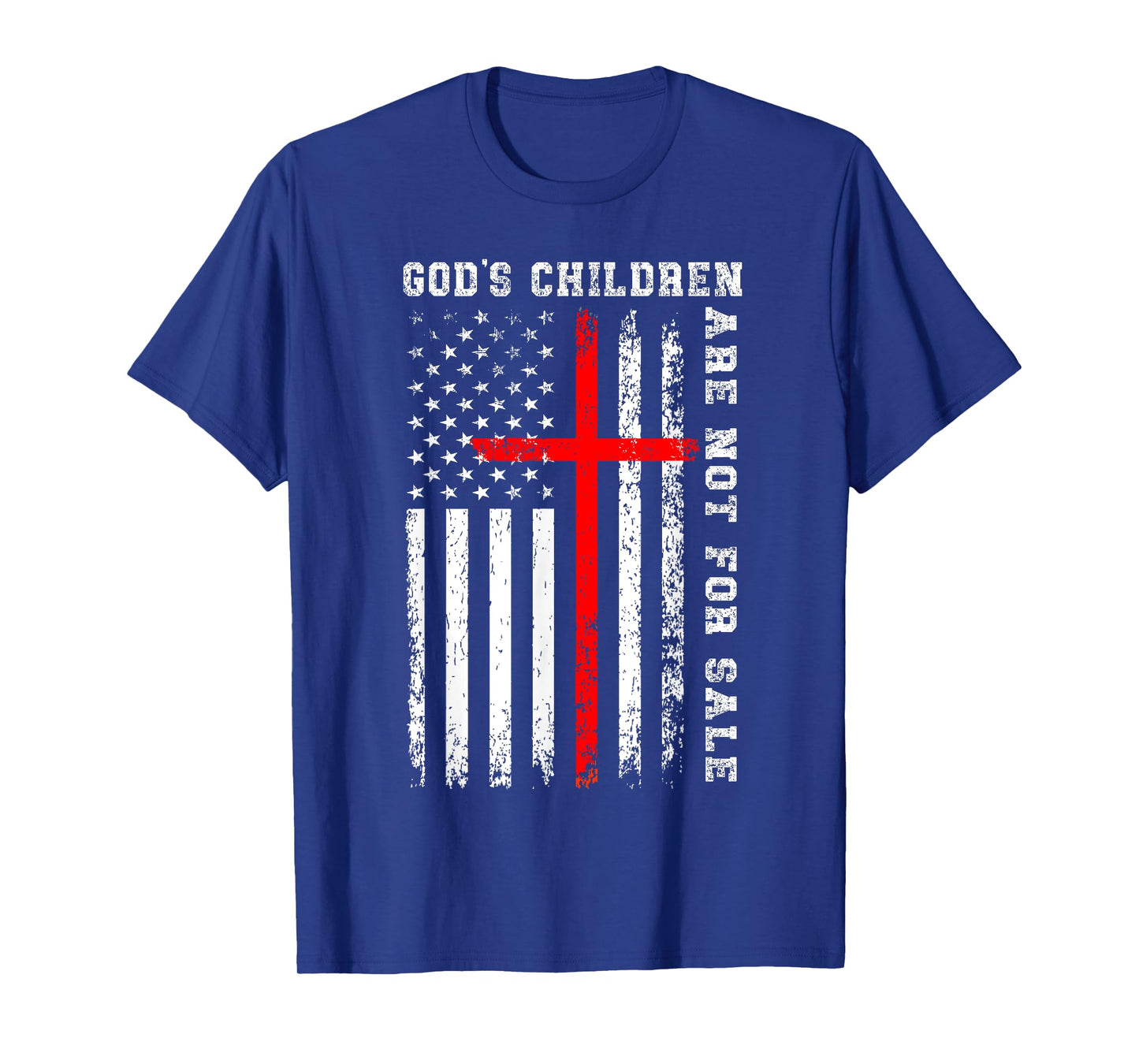 God's Children Are Not For Sale Christian USA Flag T-Shirt