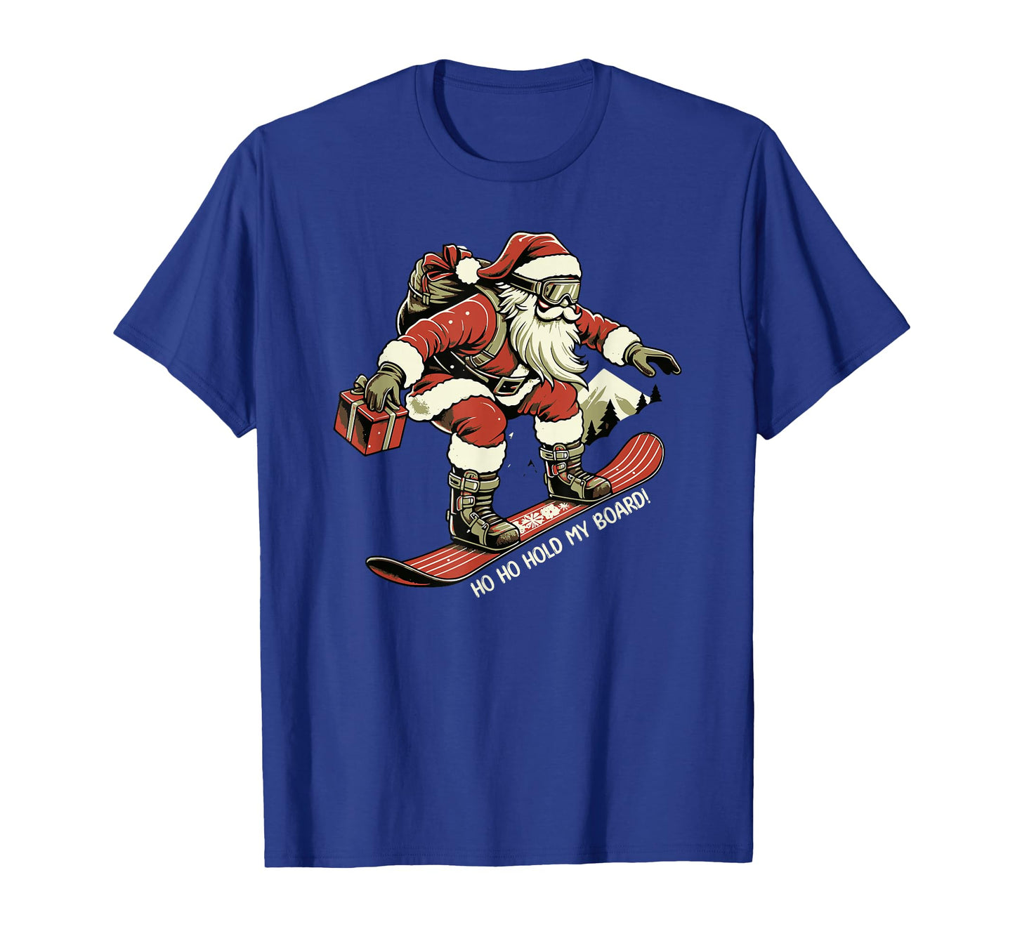 Santa Snowboarding Funny Christmas Holiday T-Shirt