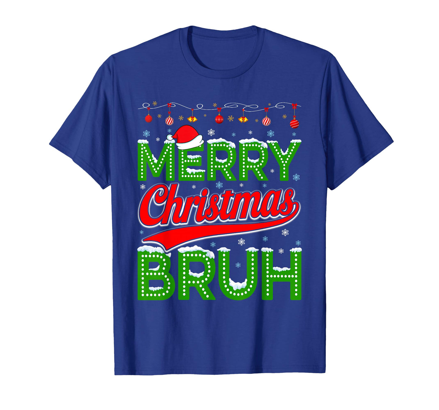 Bruh Meme Funny Saying Bro Greeting Teens Boys Men Christmas T-Shirt
