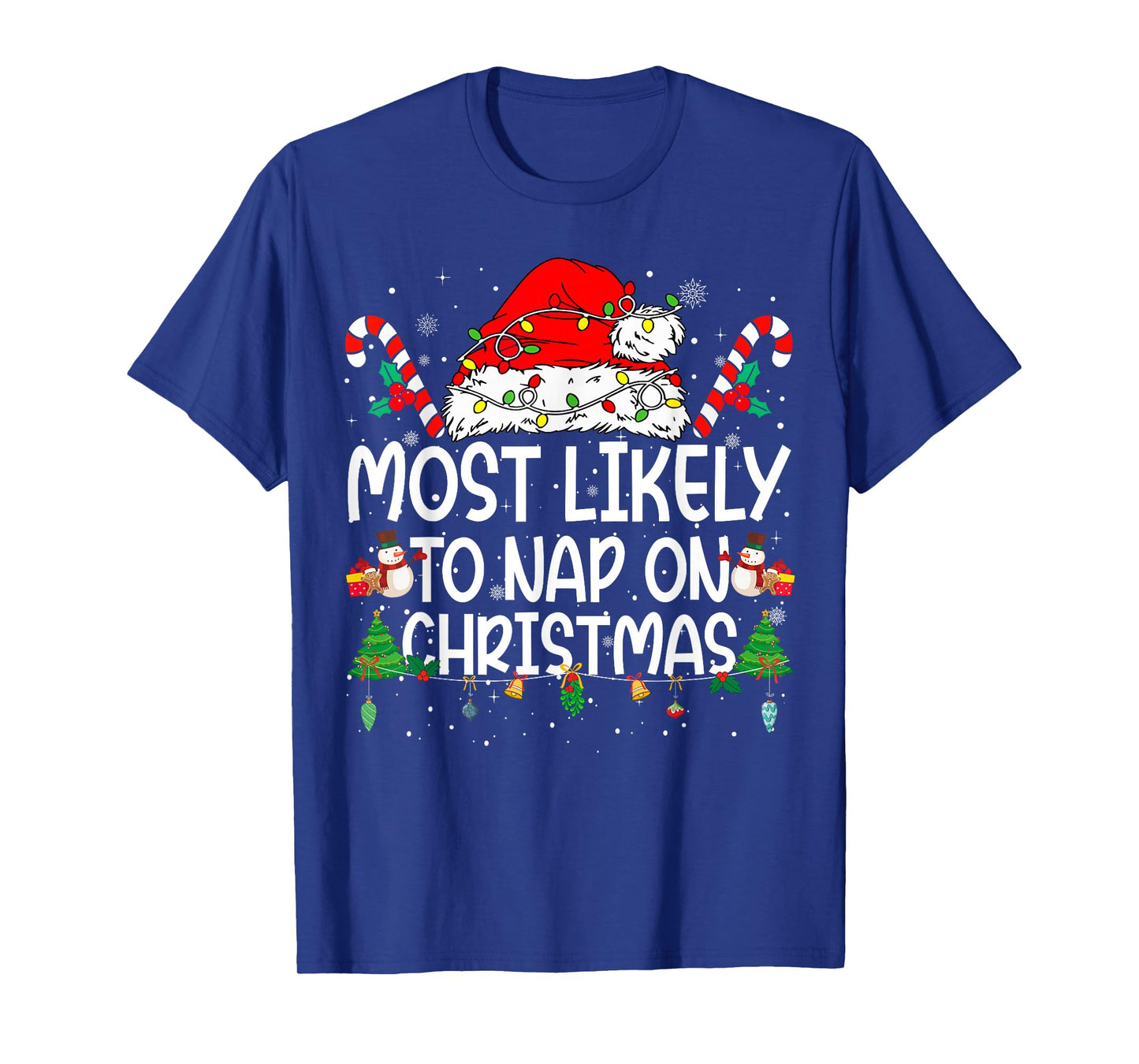 Family Matching Xmas Most Likely to Nap On Christmas T-Shirt