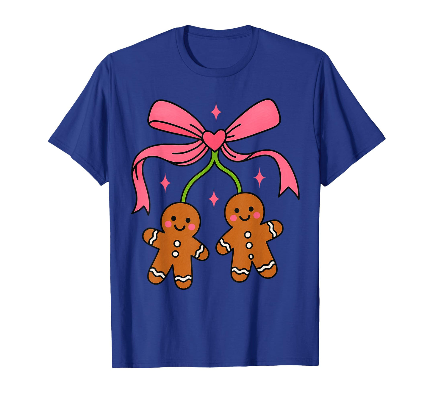 Cute Christmas Girls Tree Women Bow Cherry Holiday Santa T-Shirt