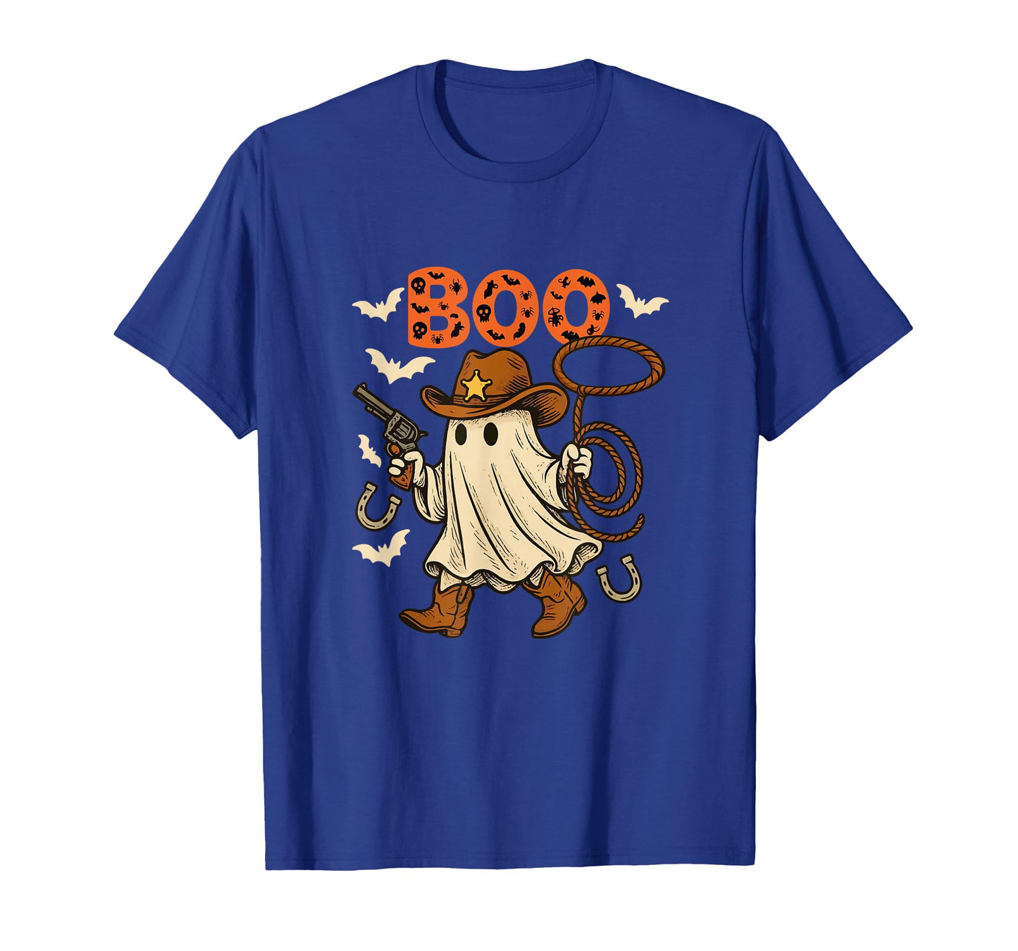 Boo Halloween Boo Ghost Costume Western Lover Family T-Shirt