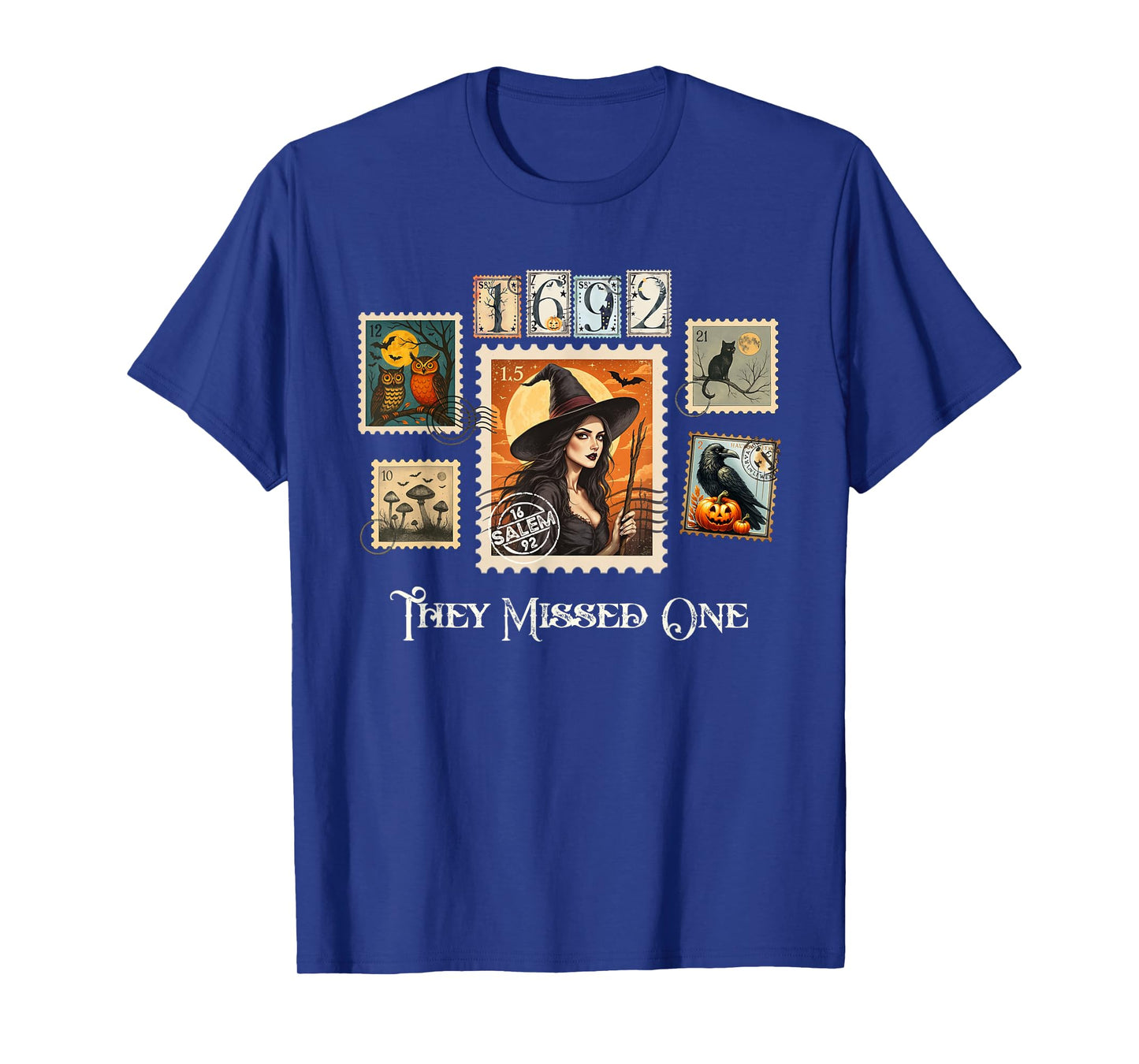 Halloween Postage Stamps Witch Salem They Missed One 1692 T-Shirt