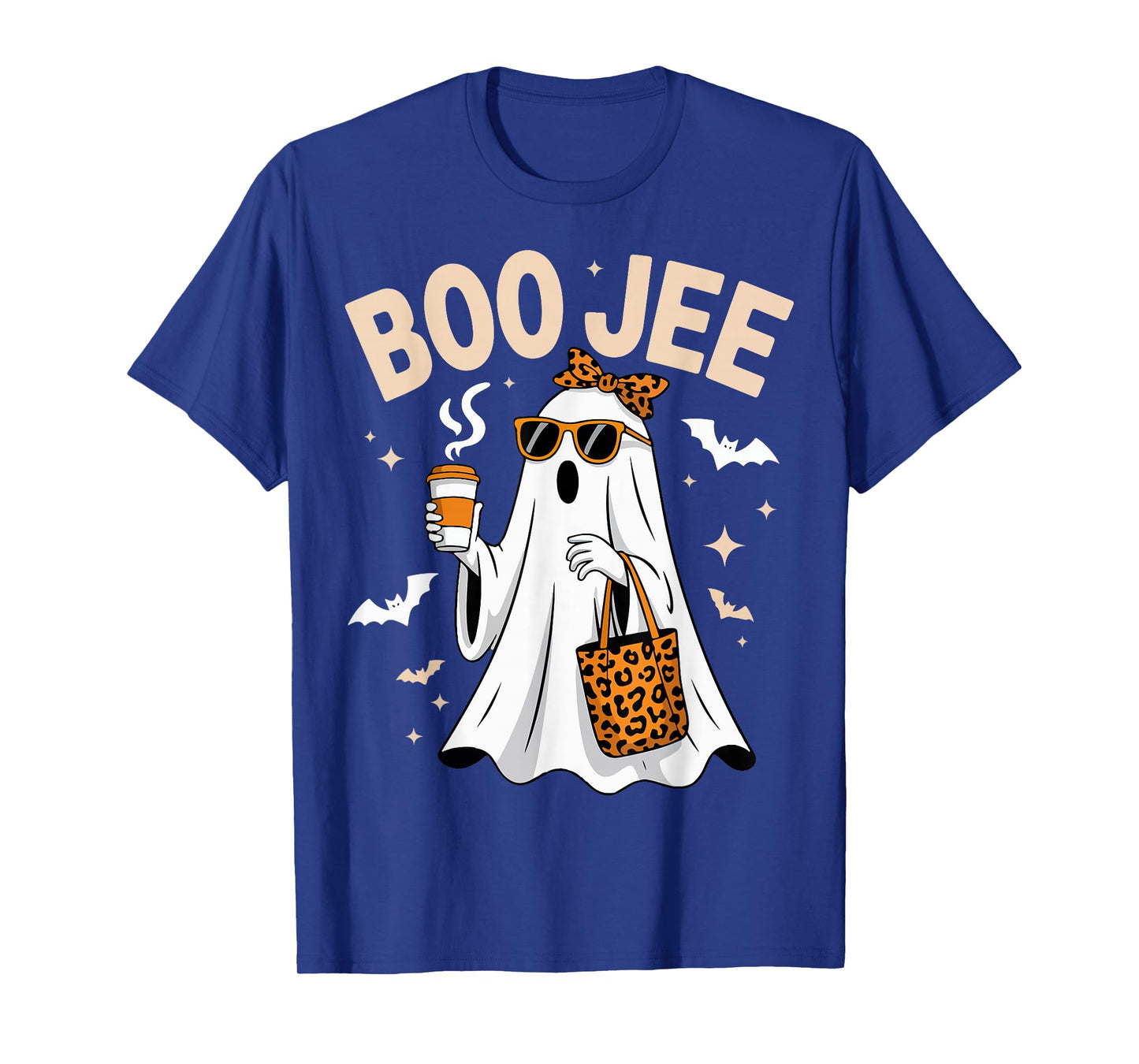 Boo JEE Ghost Coquette Leopard Boo-JEE Coffee Halloween T-Shirt