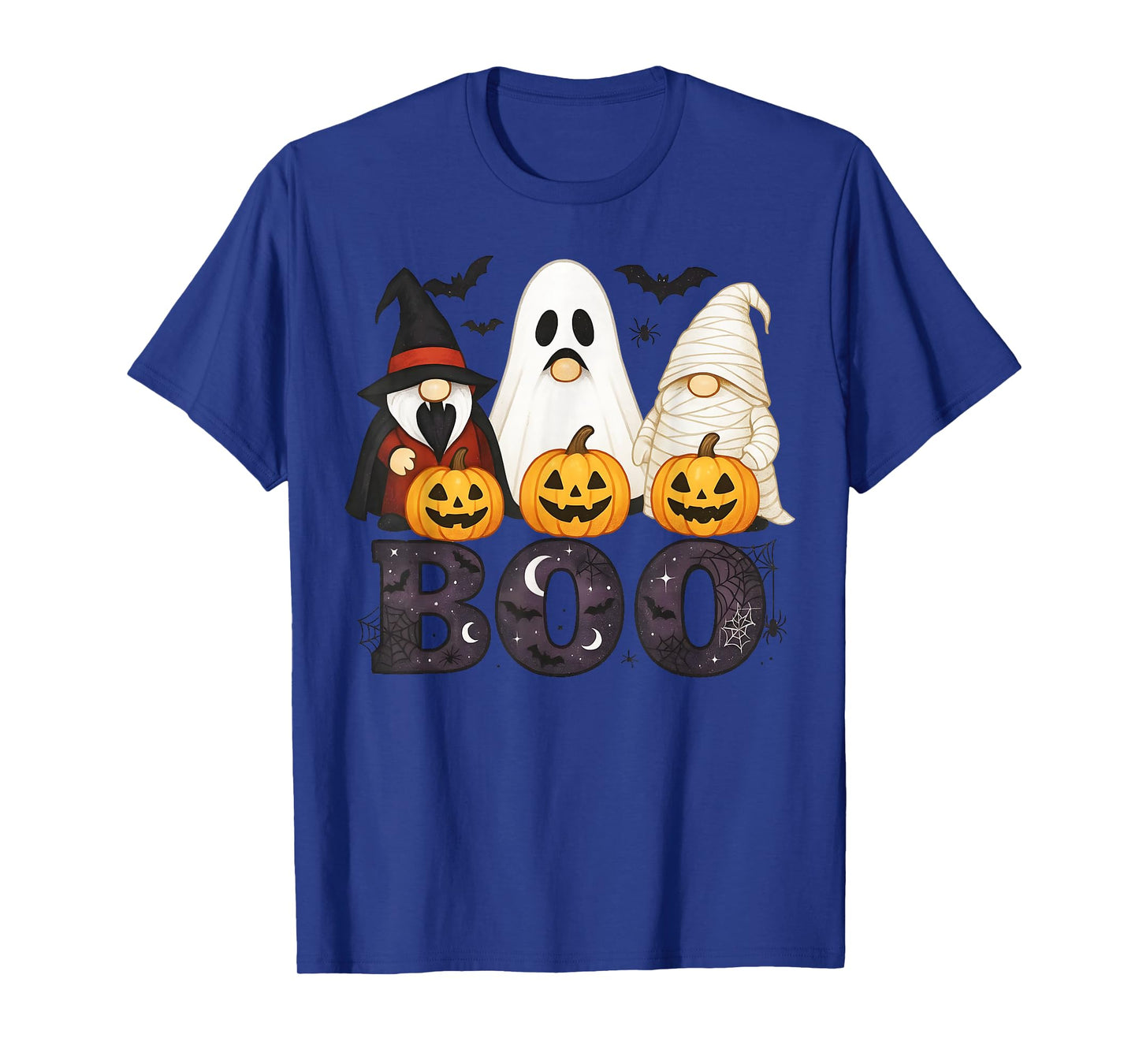 Spooky Cute Boo Witch Gnome Halloween Pumpkins Spiders Women T-Shirt