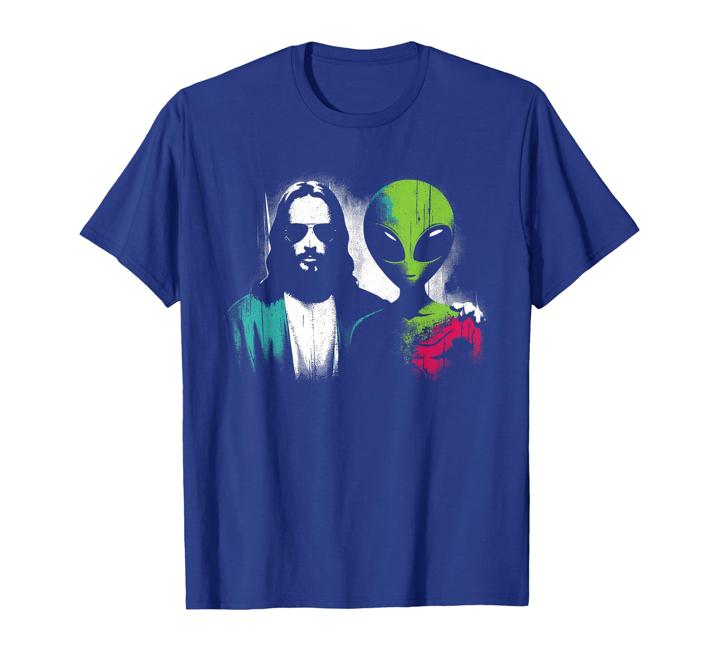 Jesus Alien Friends - Funny Christian Religious Alien UFO T-Shirt
