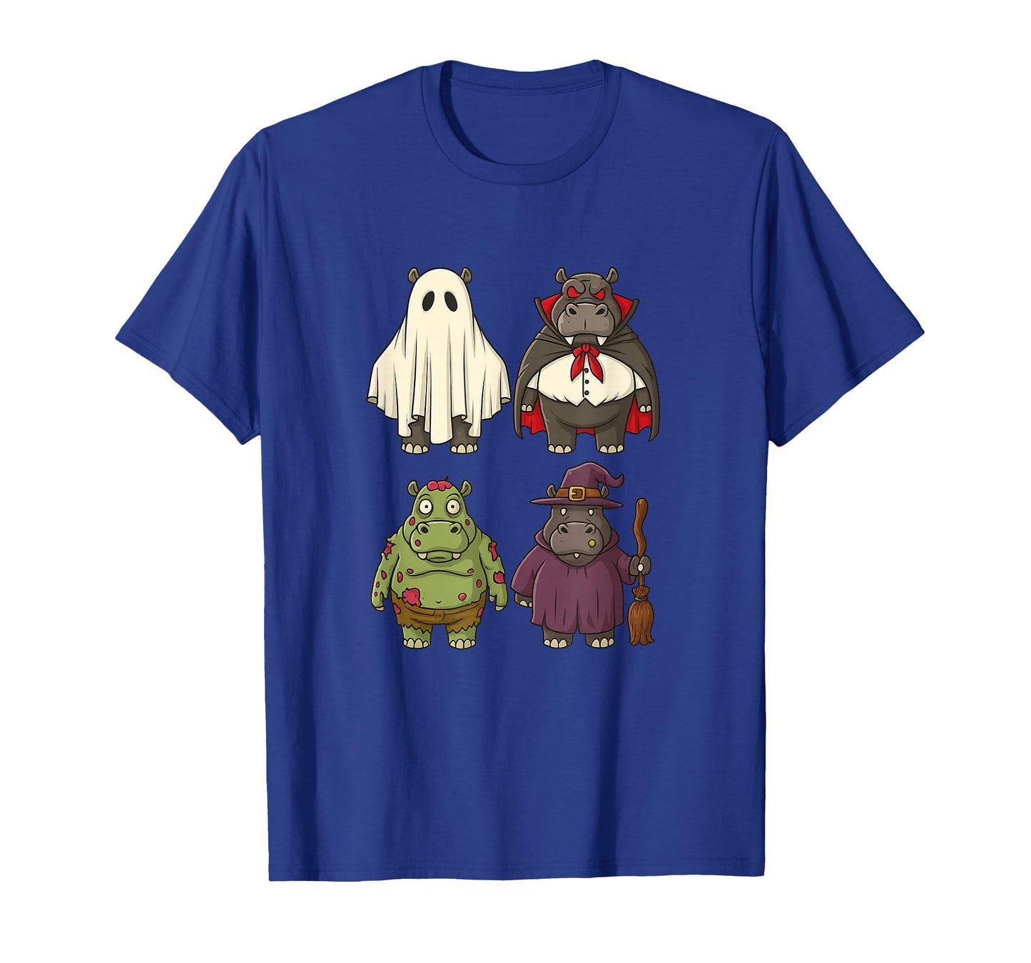 Hilarious Hippo Halloween | Hippo Ghost | Witch Halloween T-Shirt