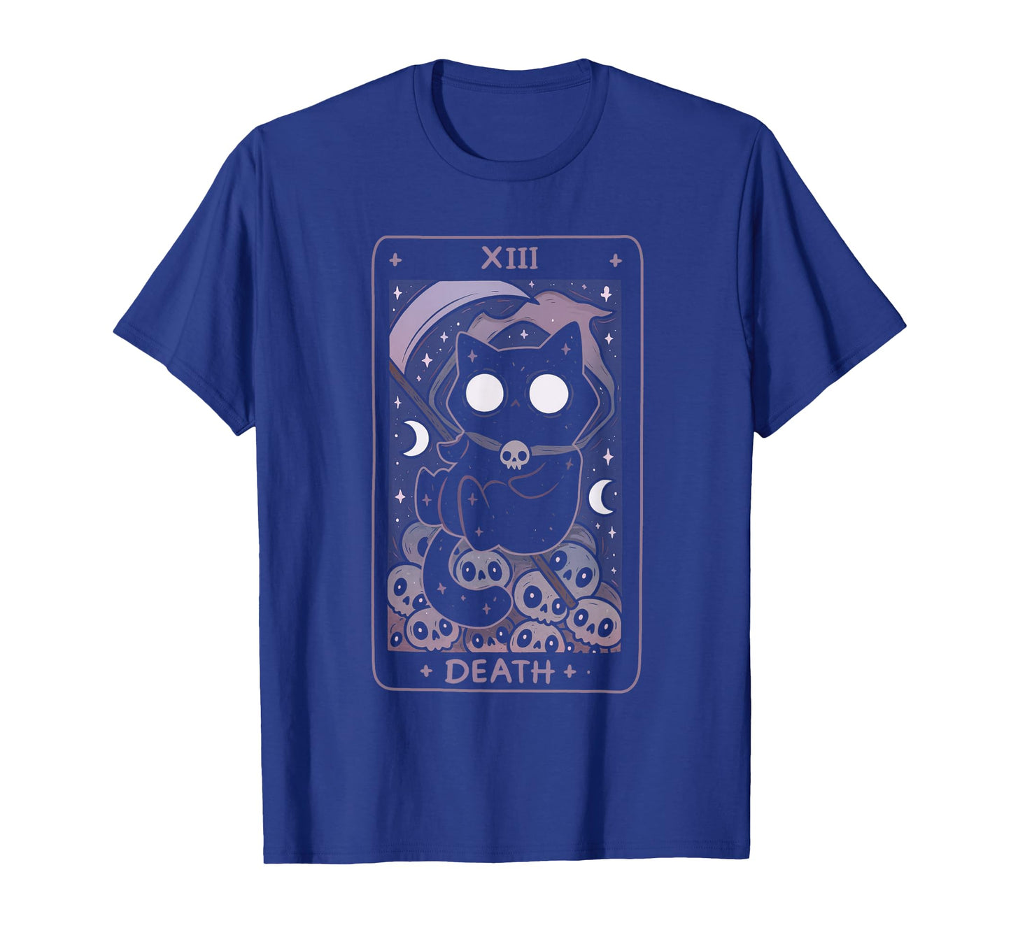 Black Cat Tarot Card Death Halloween Witchy Cat Lover T-Shirt