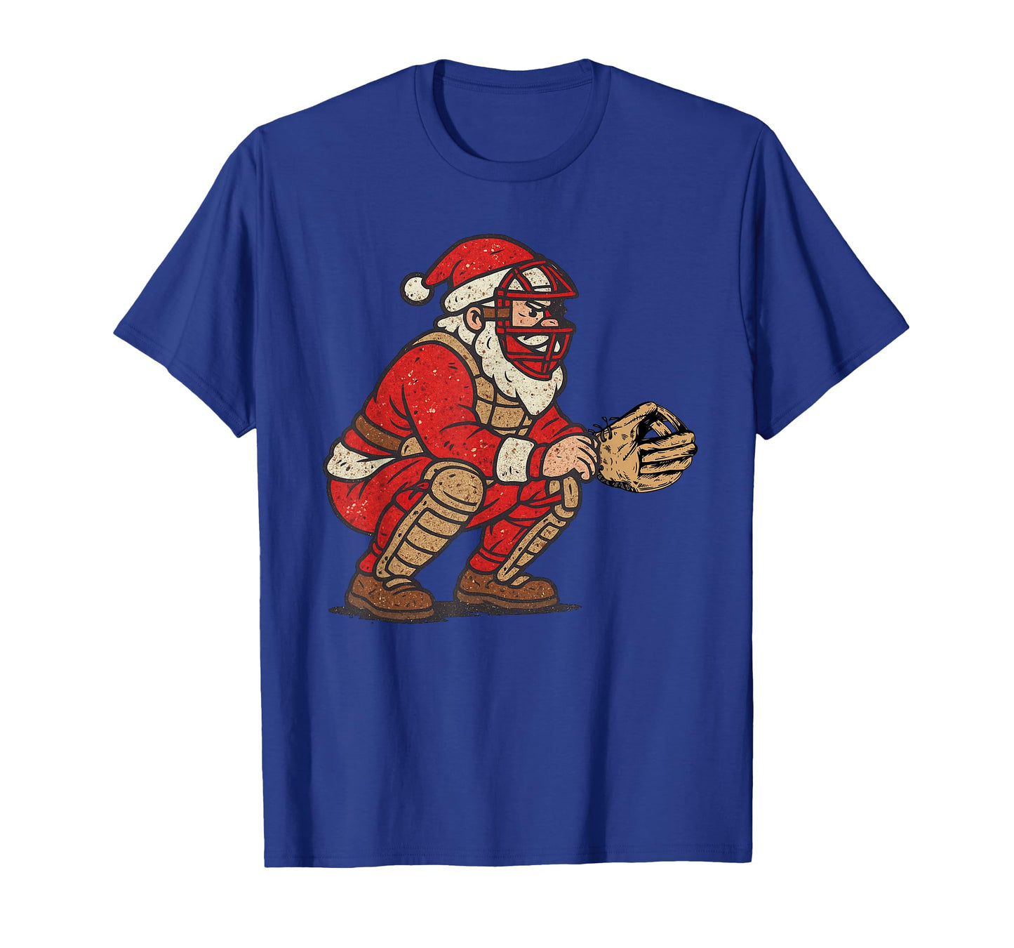 Santa Claus Playing Baseball Xmas Holiday Funny Christmas T-Shirt